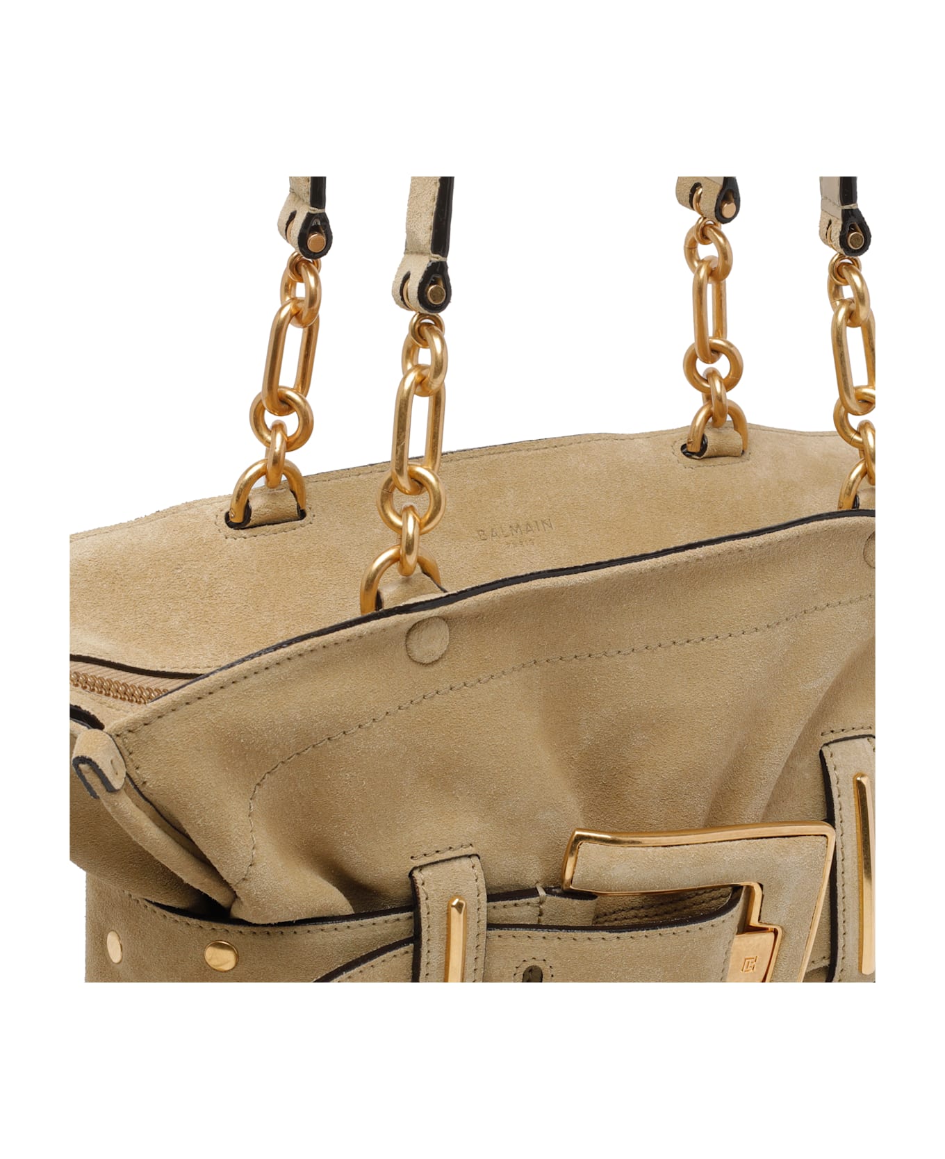 Balmain Anthem Shoulder Bag - Beige