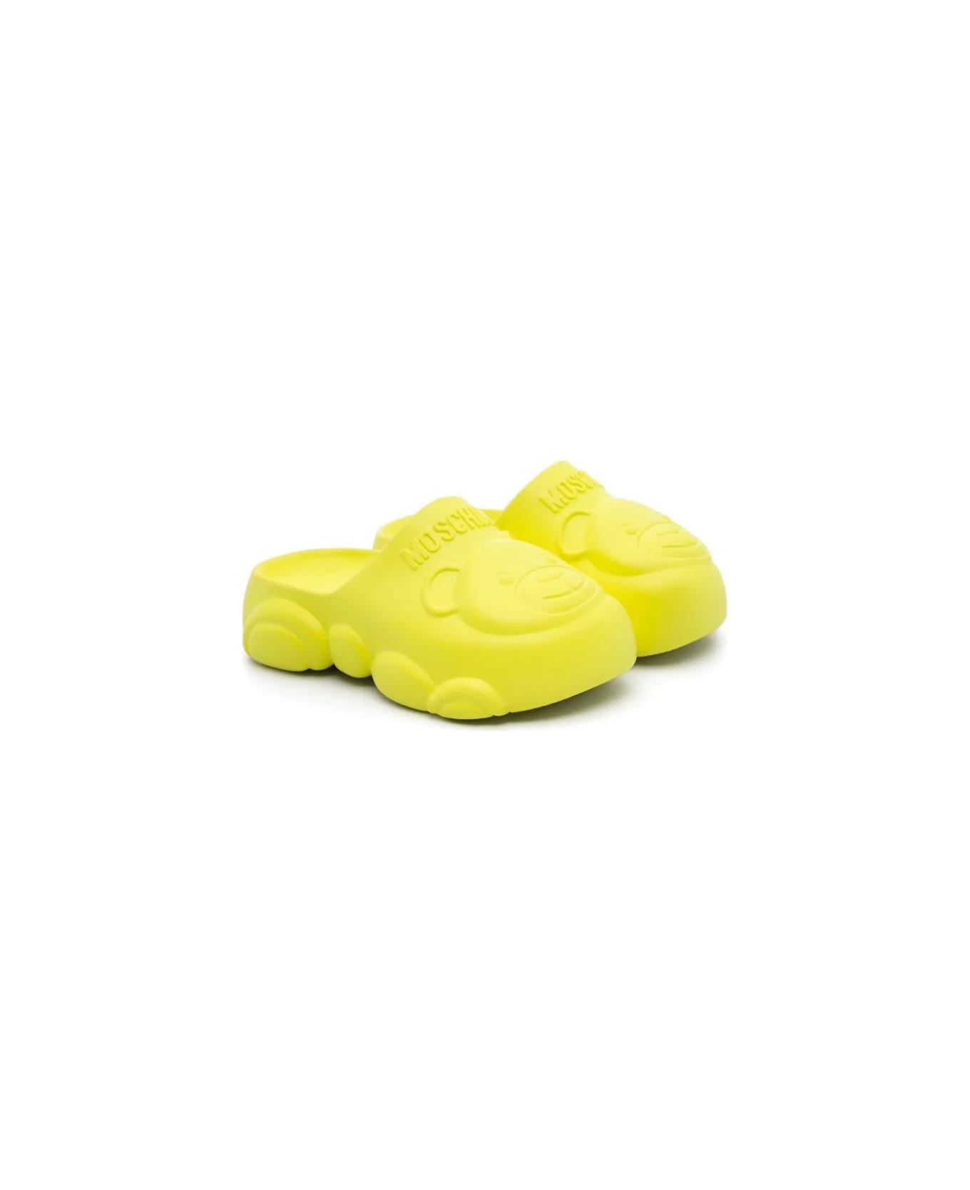 Moschino Teddy Bear Chunky Slippers - Yellow