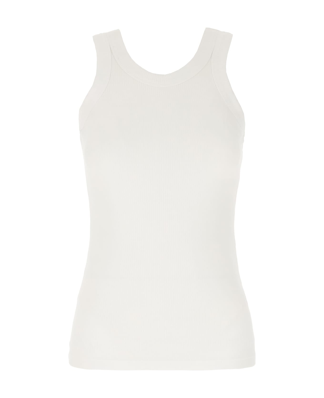 Calvin Klein White Stretch Modal Top - WHITE