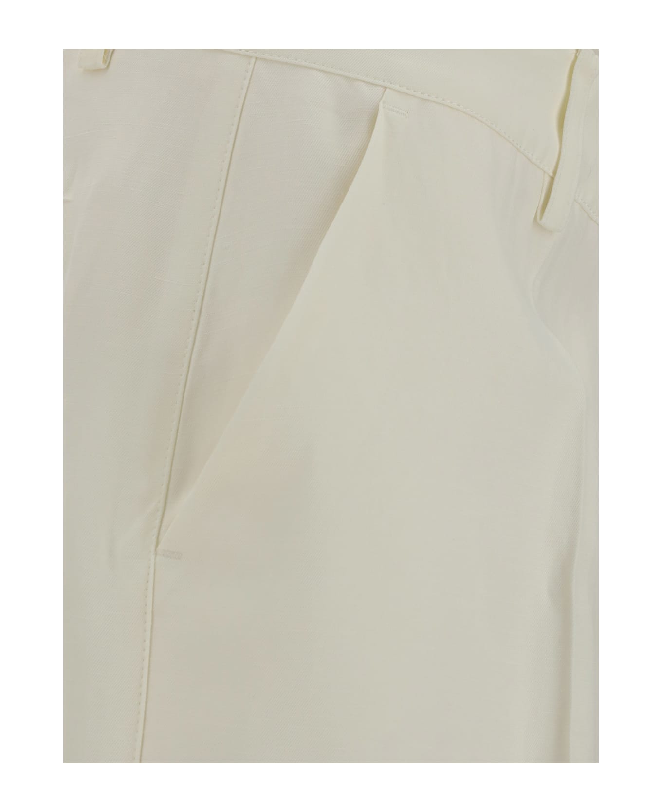 Parosh Classic Buttoned Trousers - Cream