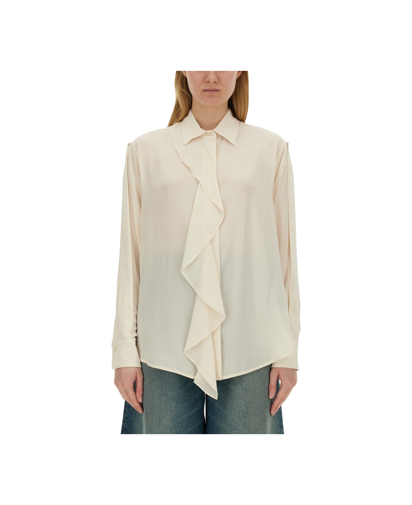Victoria Beckham Silk Shirt - IVORY