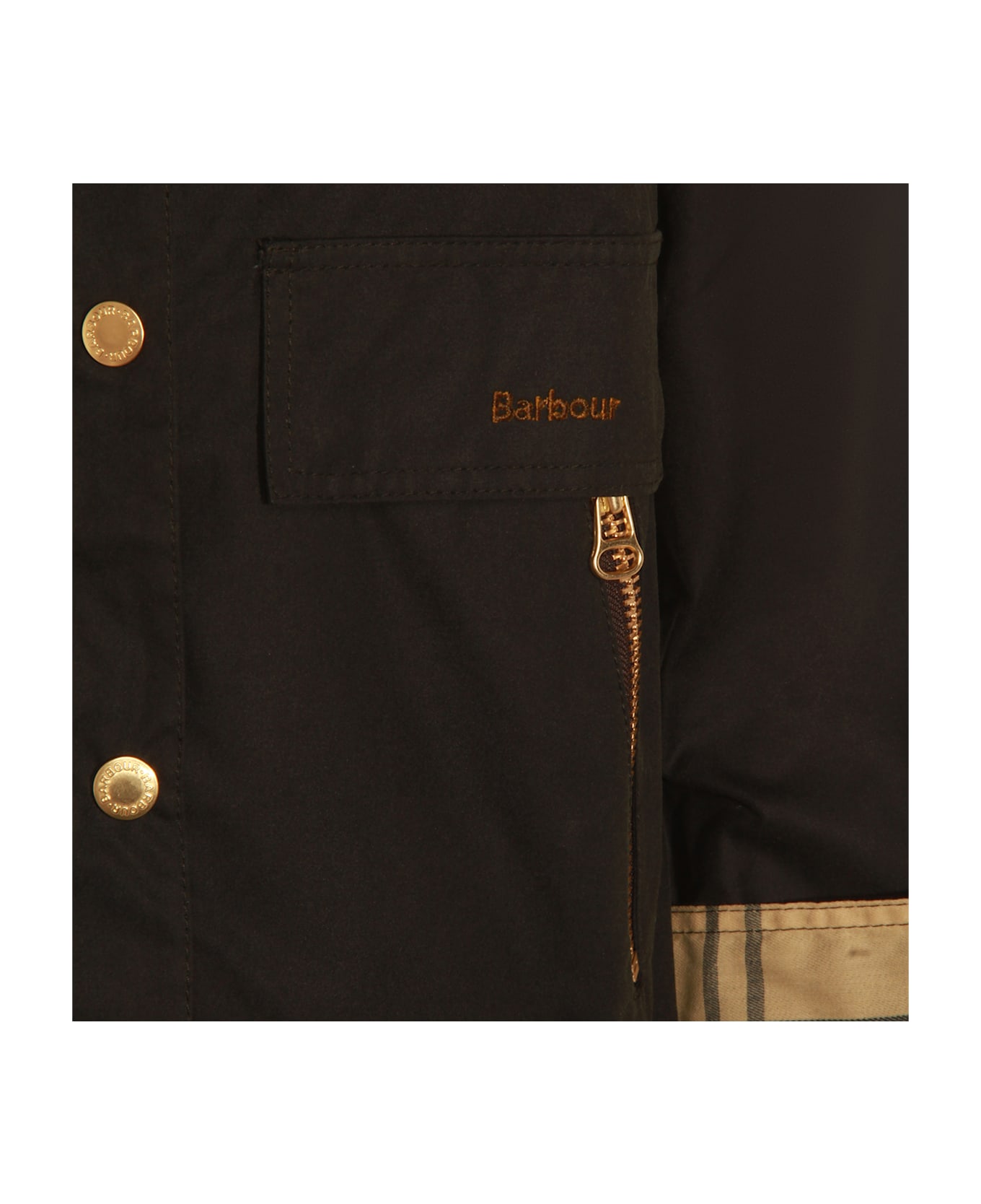 Barbour Green Cotton Casual Jacket - SAGE