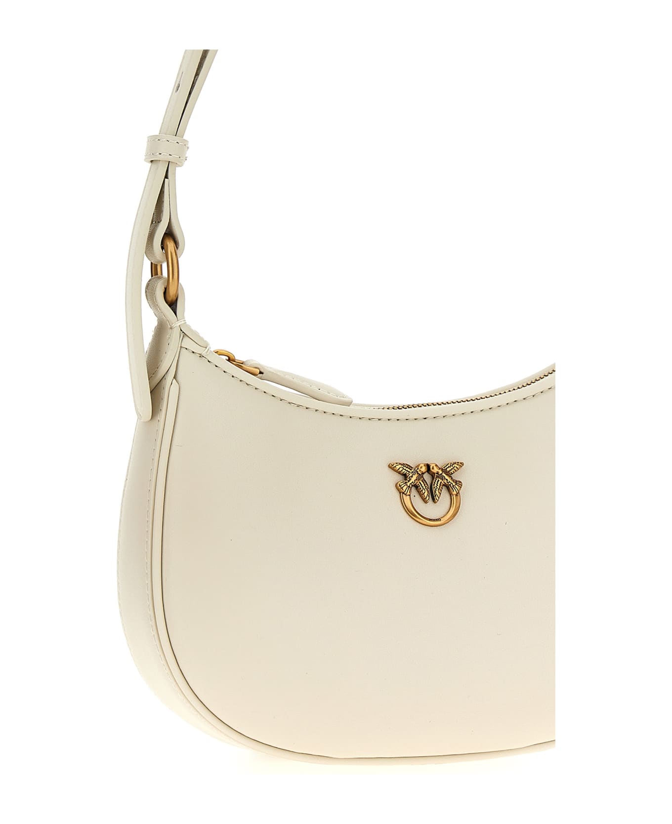 Pinko 
half Moon Baby
 Handbag - White