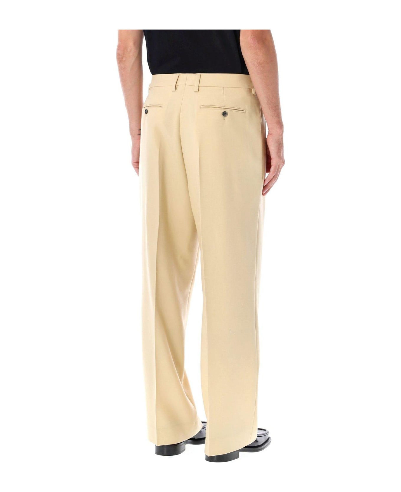 Ami Alexandre Mattiussi Flared Straight Fit Trousers - IVORY ボトムス