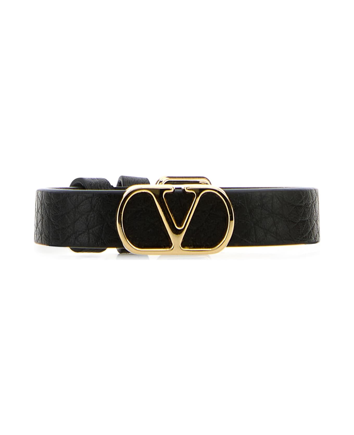 Valentino Garavani Leather Bracelet | Vlogo - NERO