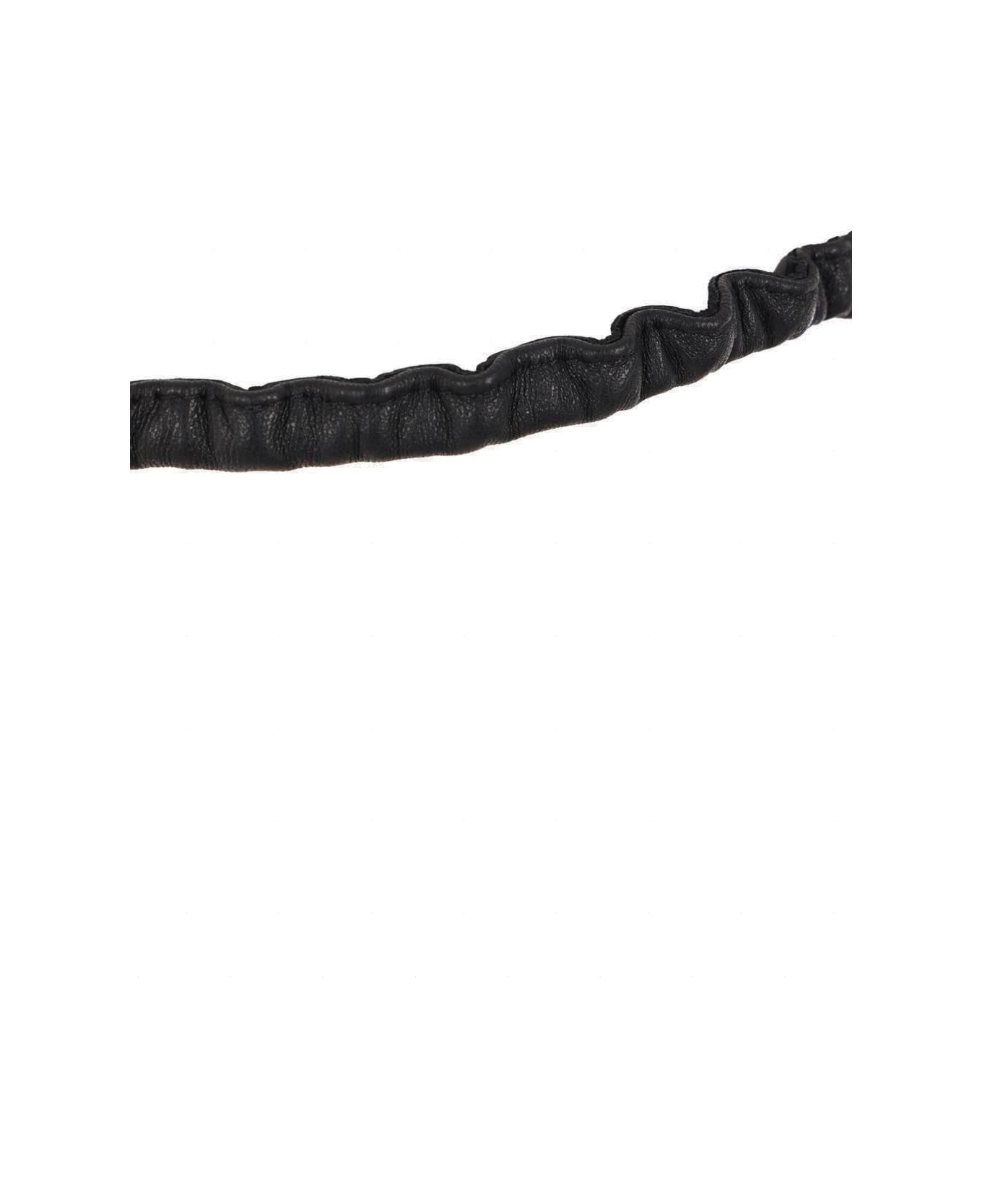 Rick Owens Halterneck Leather Top - Black