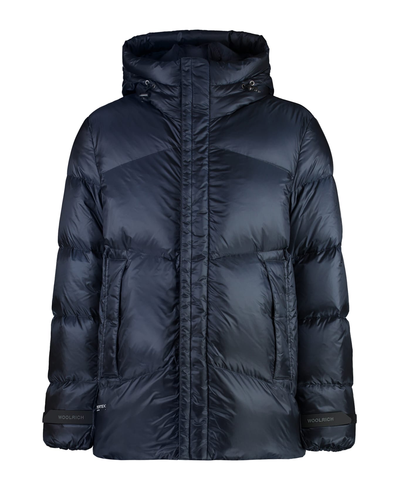 Woolrich Hooded Nylon Down Jacket - blue