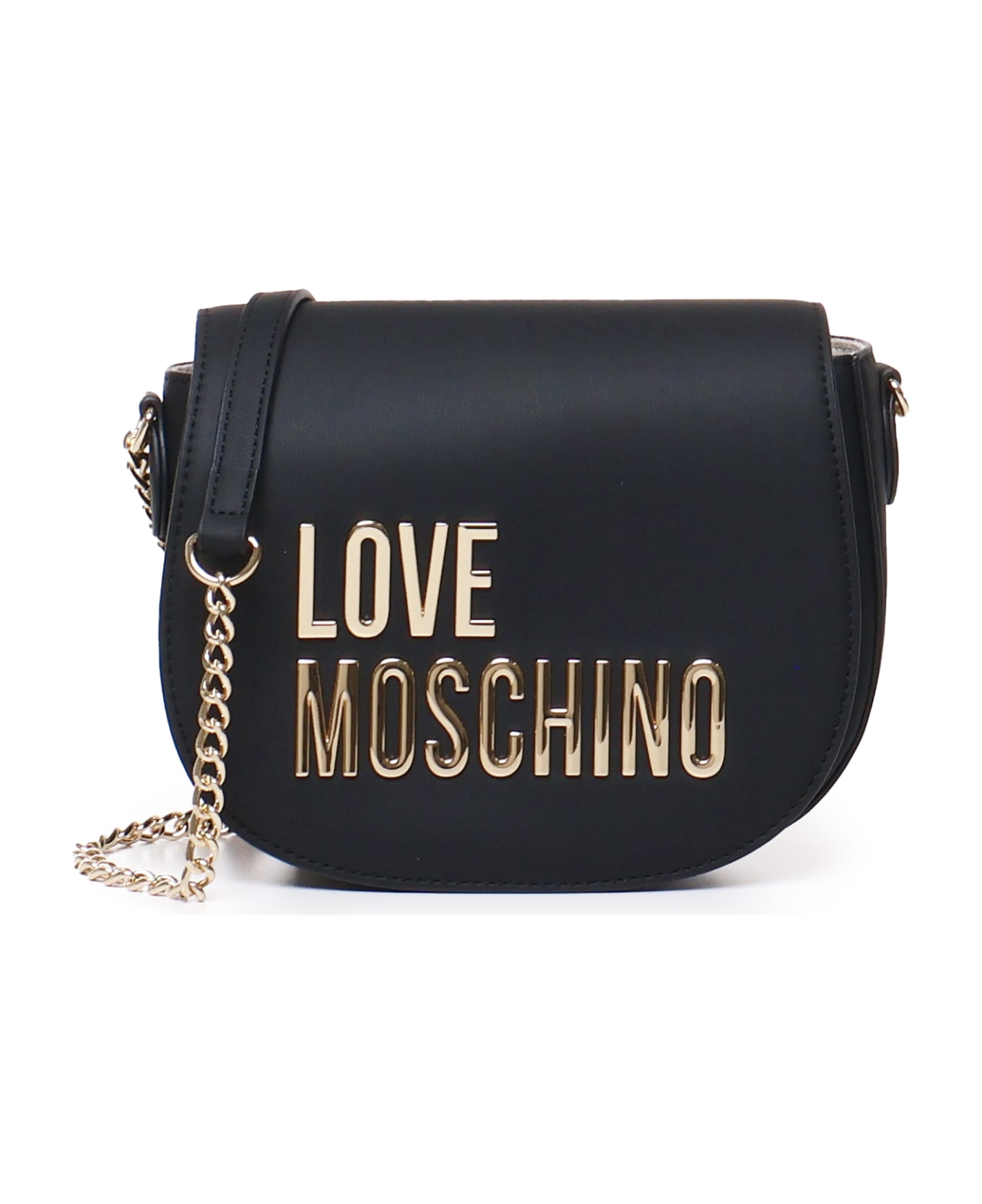 Love Moschino Shoulder Bag With Logo - Black