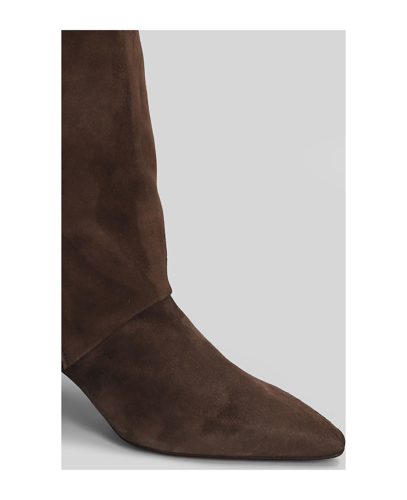 The Seller High Heels Boots In Dark Brown Suede - dark brown