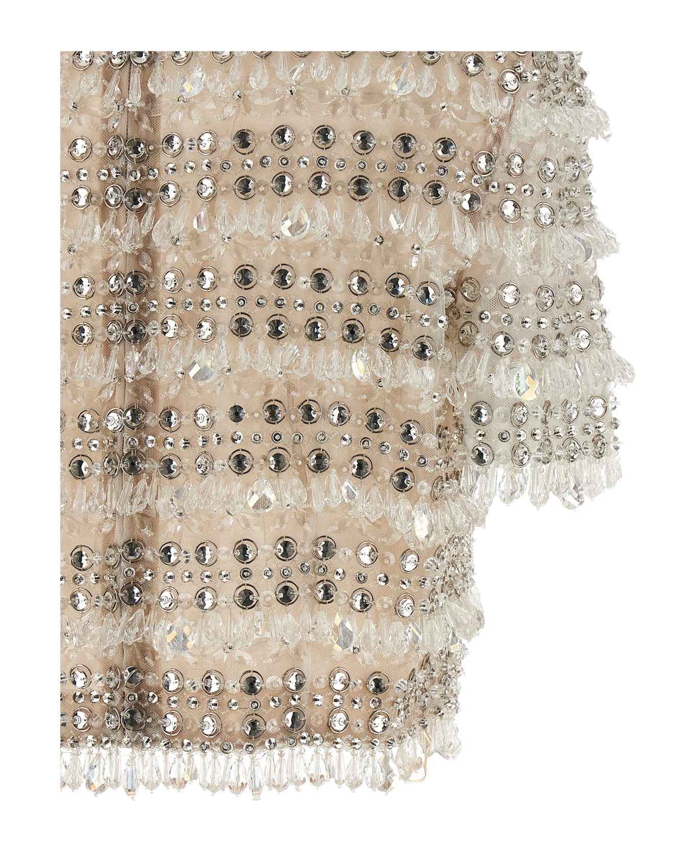 Carolina Herrera 
crystal-embroidered Crop
 Top - Beige