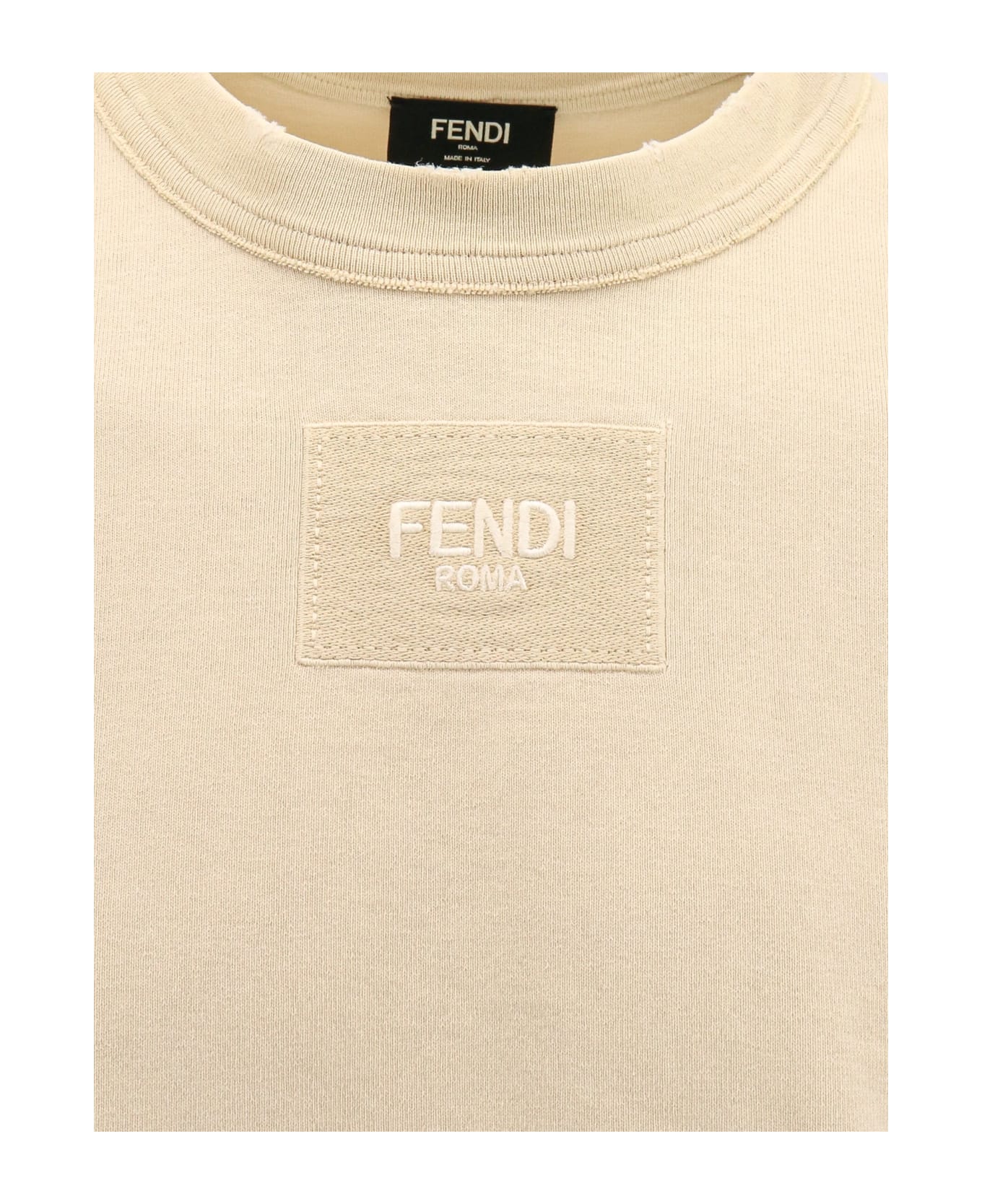 Fendi Logo T-shirt - Beige