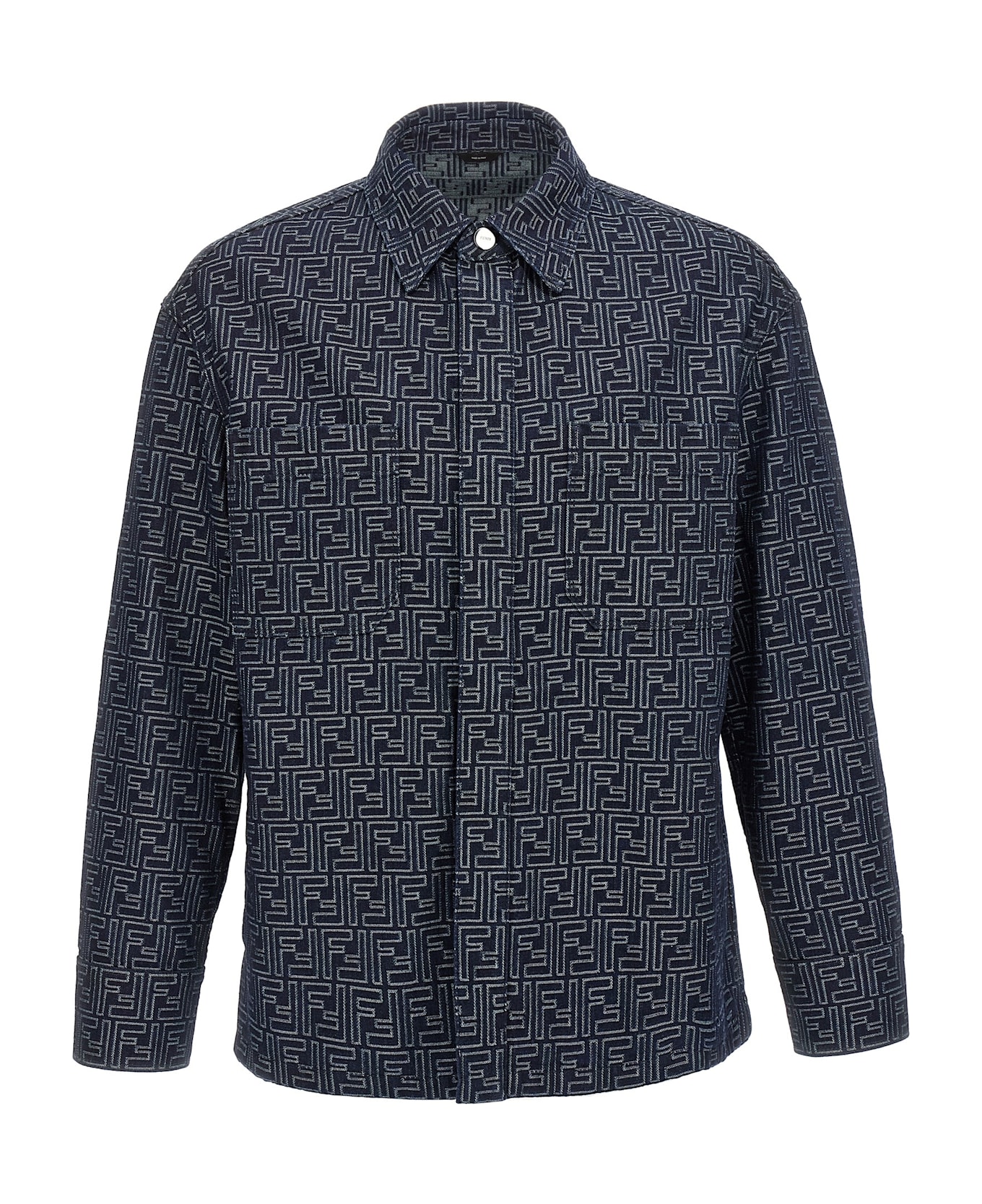 Fendi Overshirt Denim Ff - INDIGO