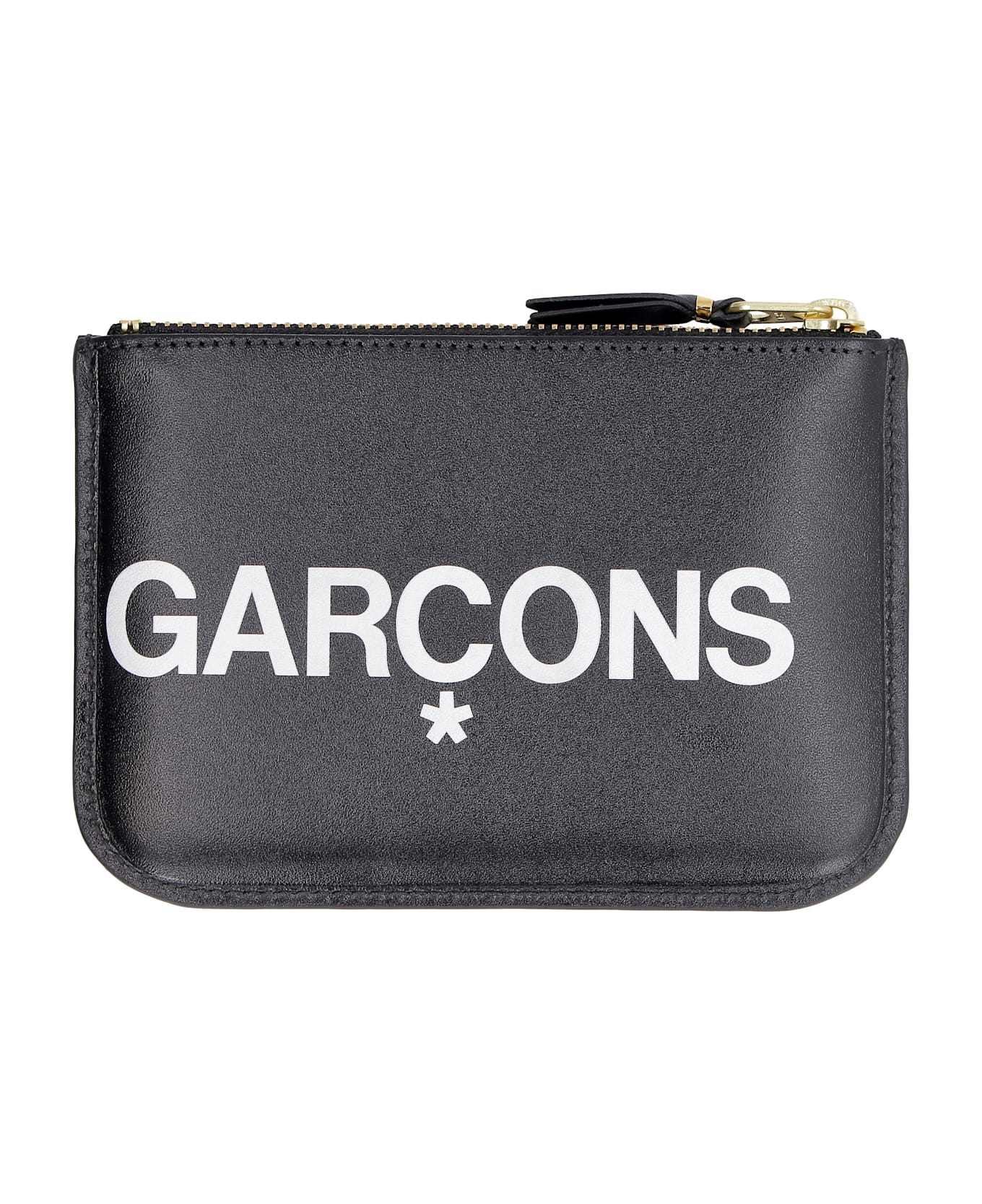 Comme des Garçons Wallet Logo Detail Leather Pouch - black