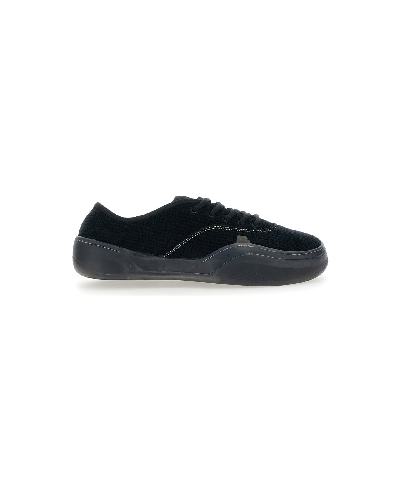 ERL 'low Skate Mule' Black Low-top Sneaker With Side Logo In Cotton Man - Black