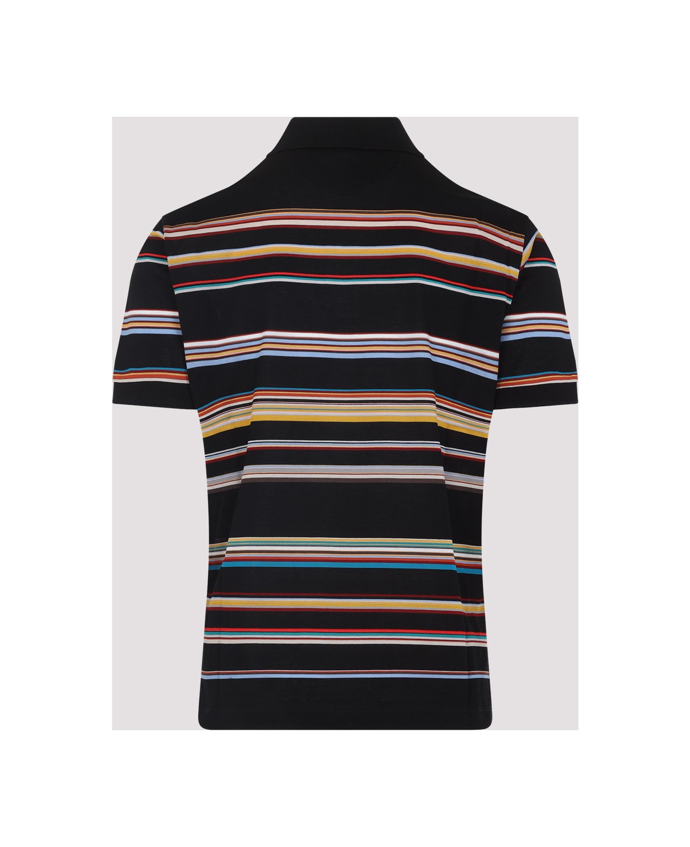 Paul Smith Mens Signature Stripe Polo Shirt - Black
