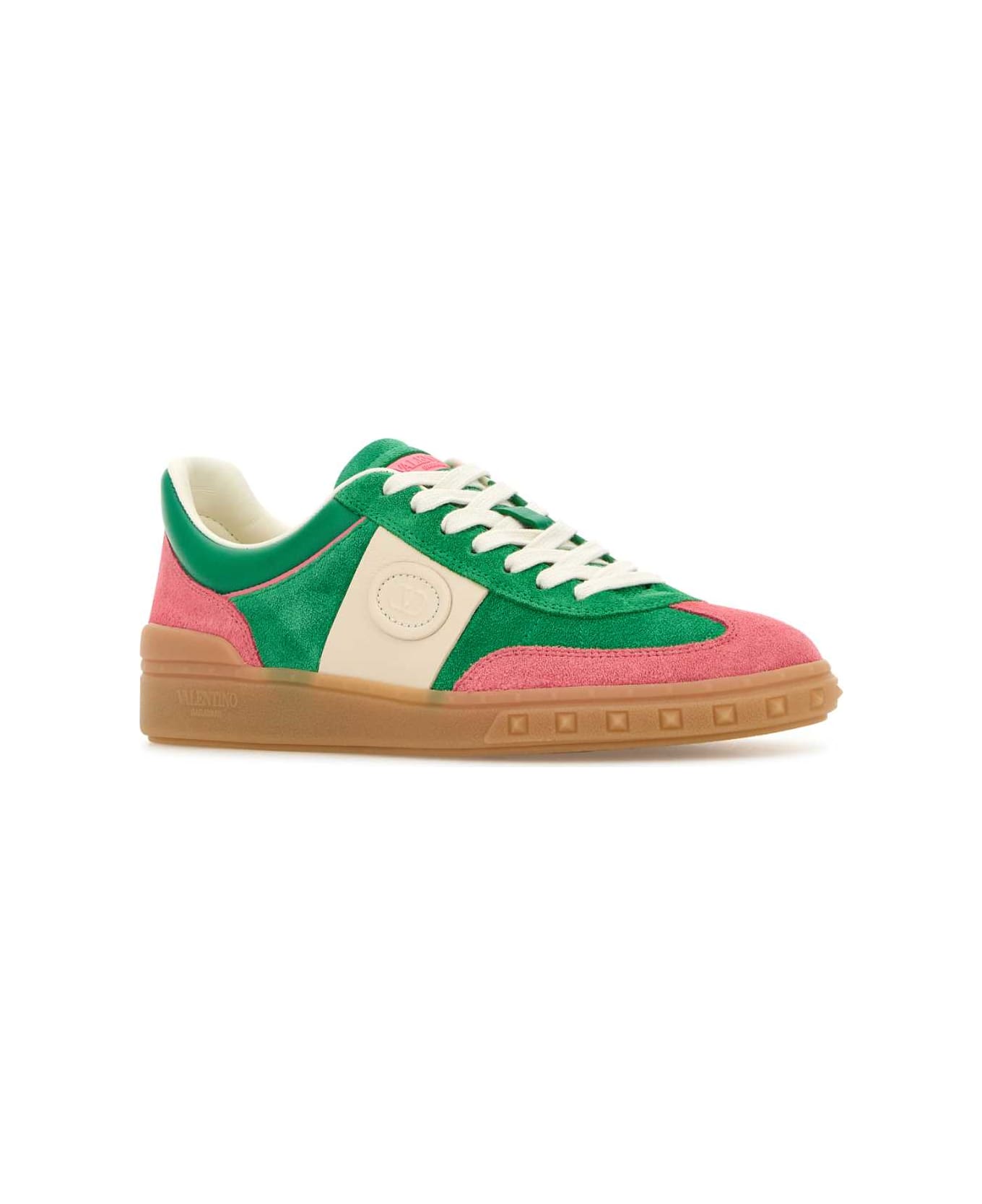 Valentino Garavani Multicolor Suede Upvillage Sneakers - SWEETPINKVERDESPORTGLACE