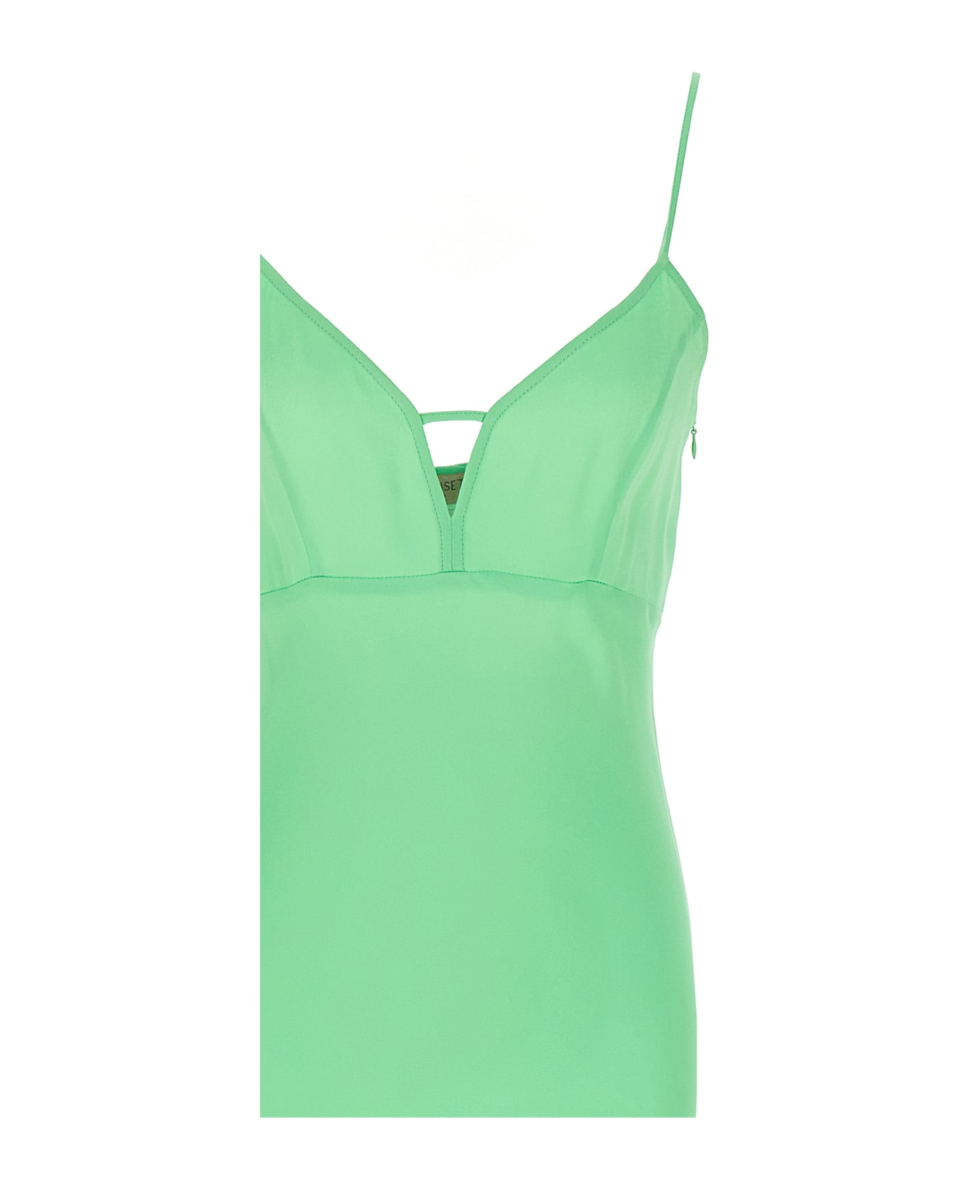 TwinSet Maxi Satin Dress - Green