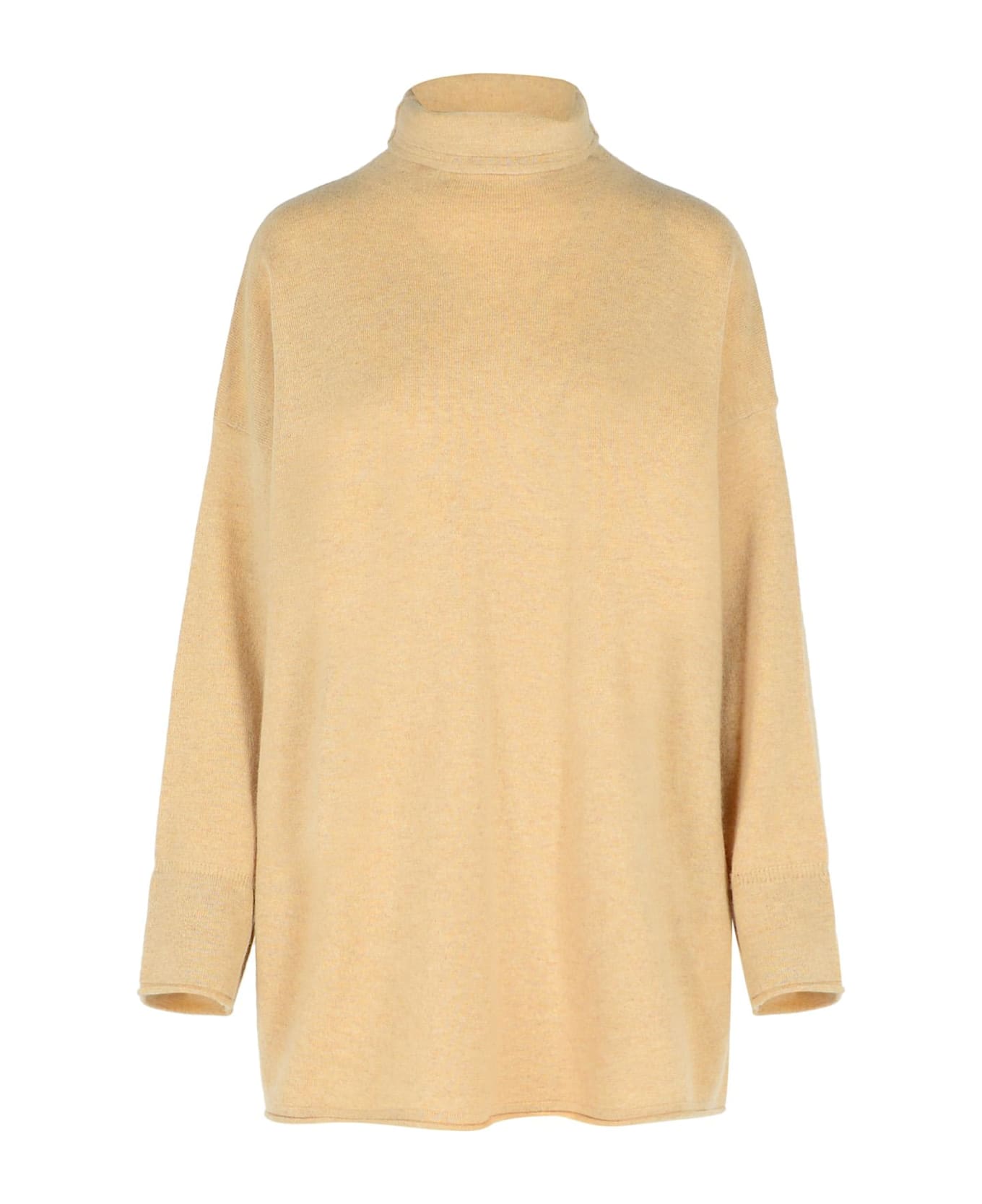 Max Mara 'oder' Beige Cashmere Turtleneck Sweater - Ivory