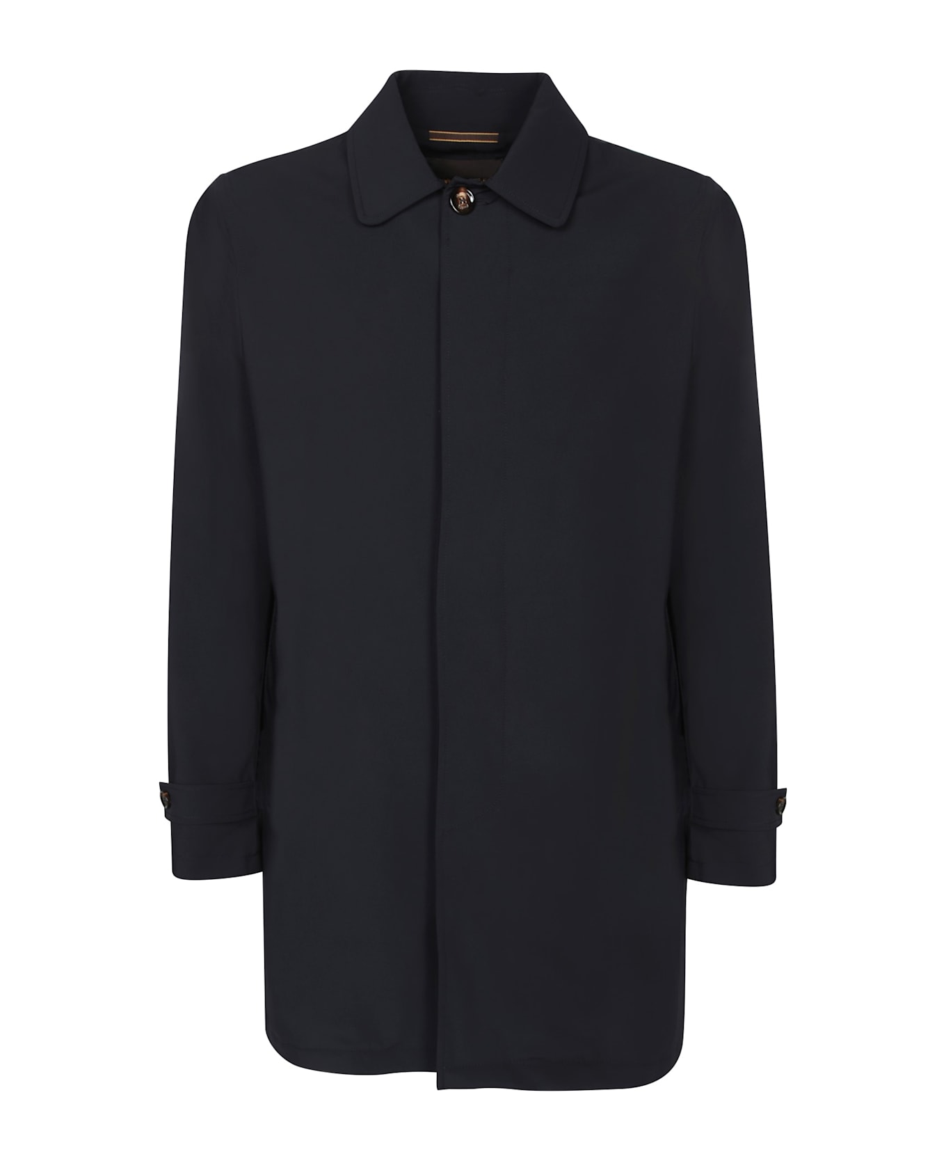 Moorer Vittor Nyl Blue Three-quarter Coat - Blue