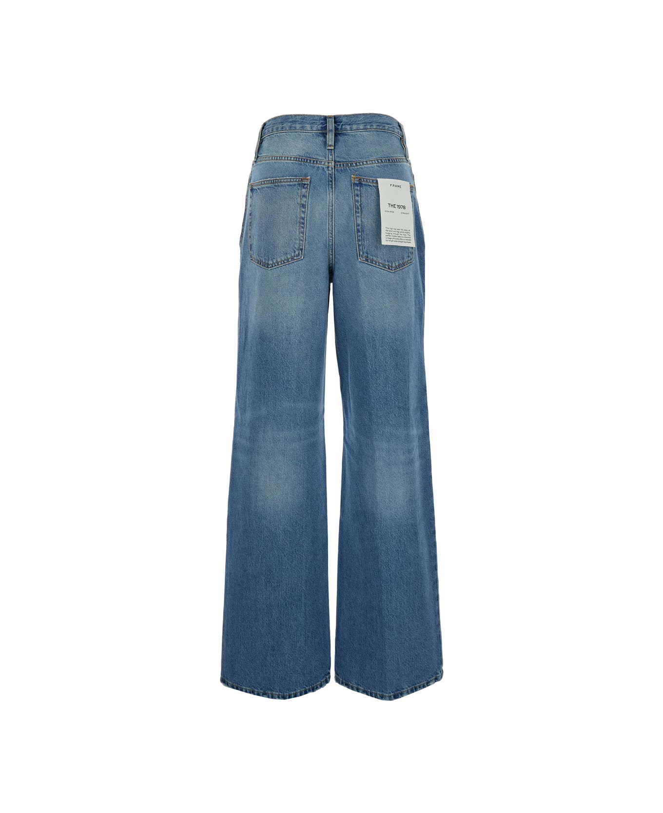 Frame Blue Denim 'the 1978' High Waist Jeans In Cotton Woman - Blu