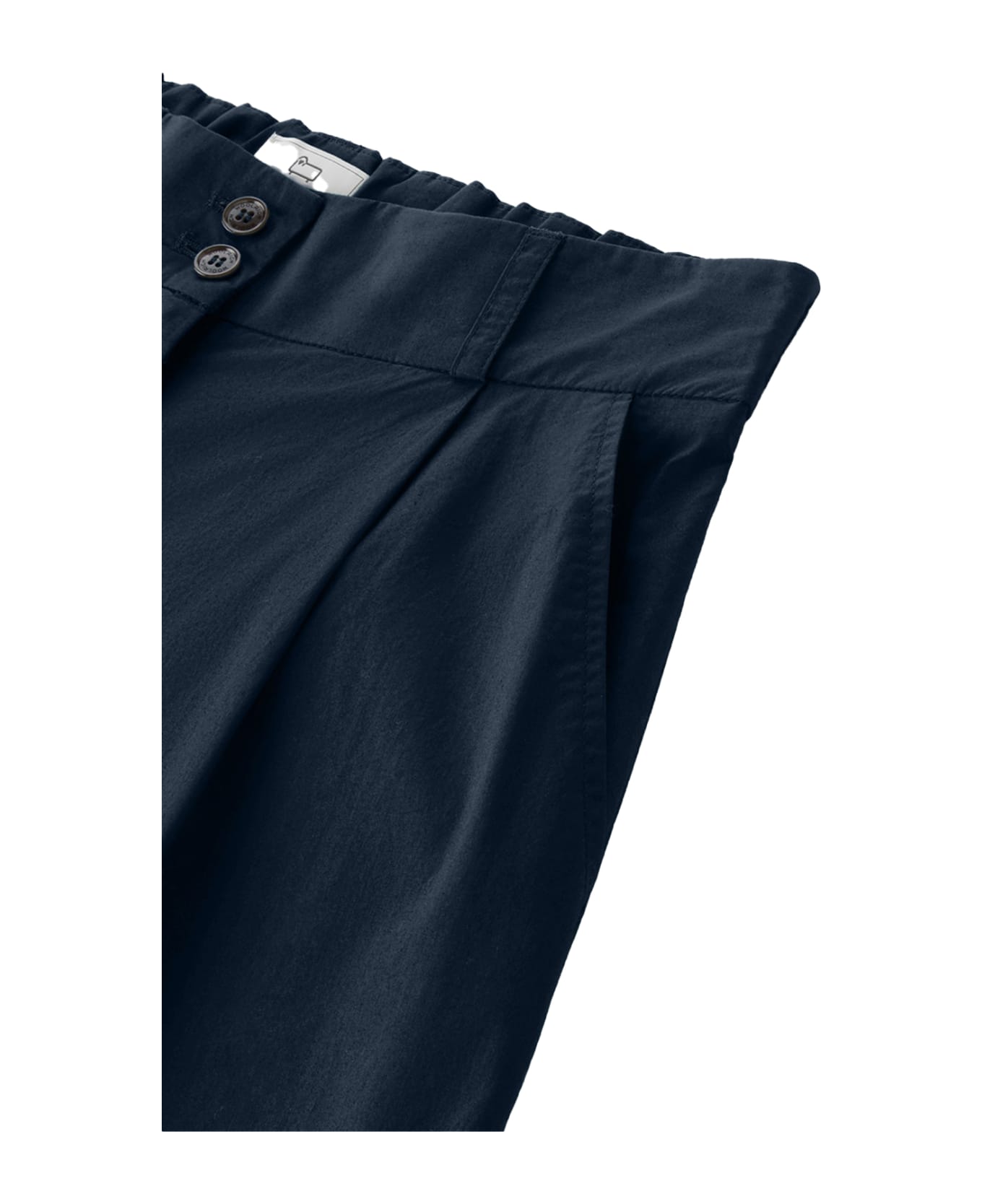 Woolrich Navy Blue Cotton Shorts - MELTON BLUE