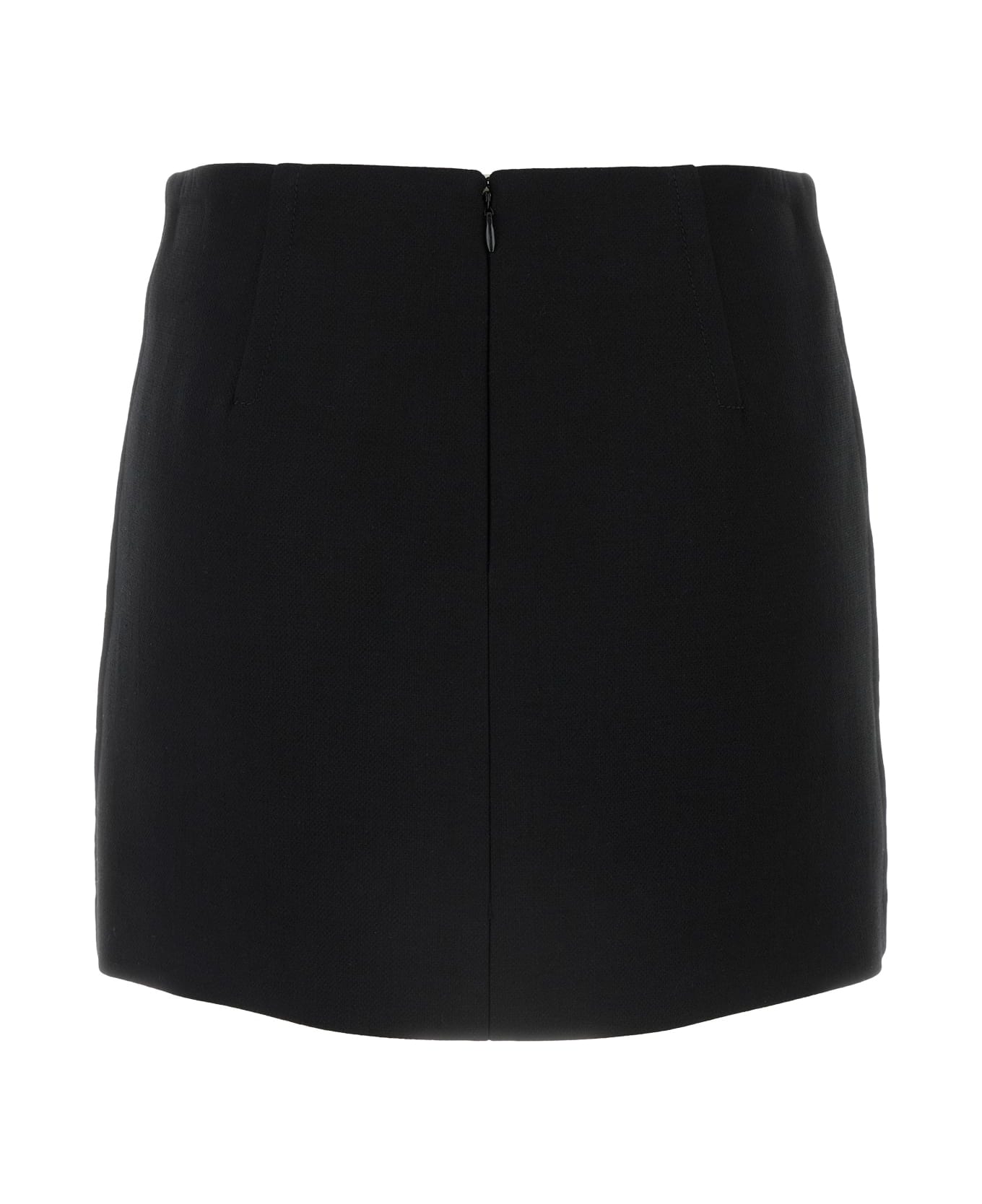 Bottega Veneta Black Cotton Blend Mini Skirt - Black