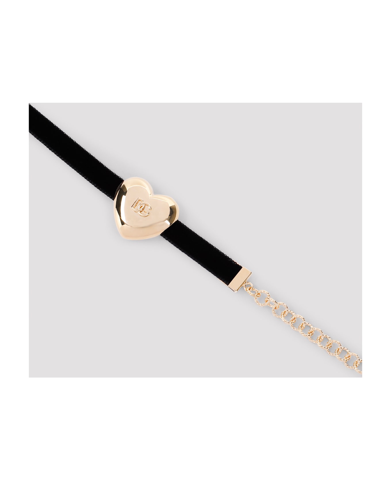 Dolce & Gabbana Heart Velvet Choker - Nero Oro