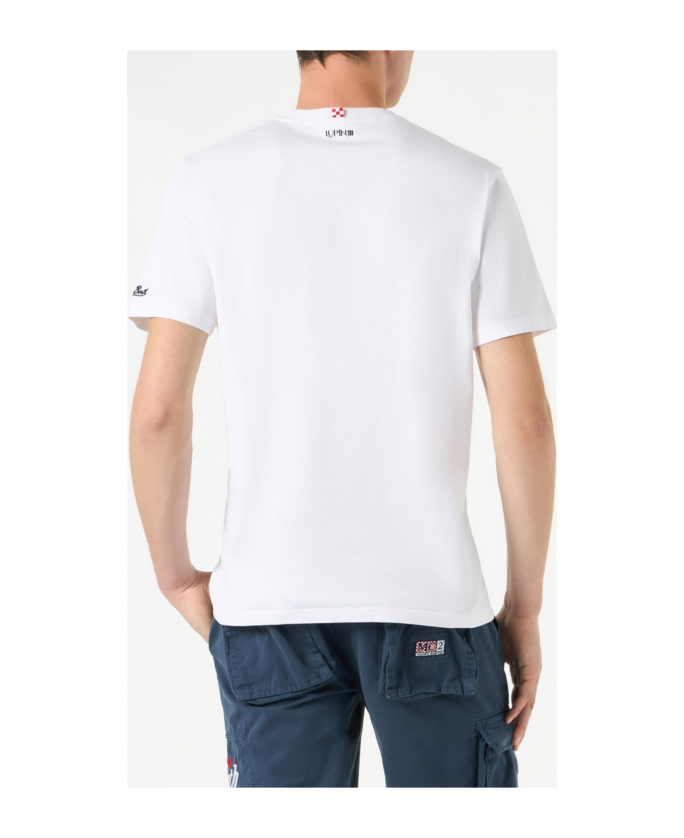 MC2 Saint Barth Man Cotton T-shirt With Lupin Print | Lupin Iii Special Edition - WHITE