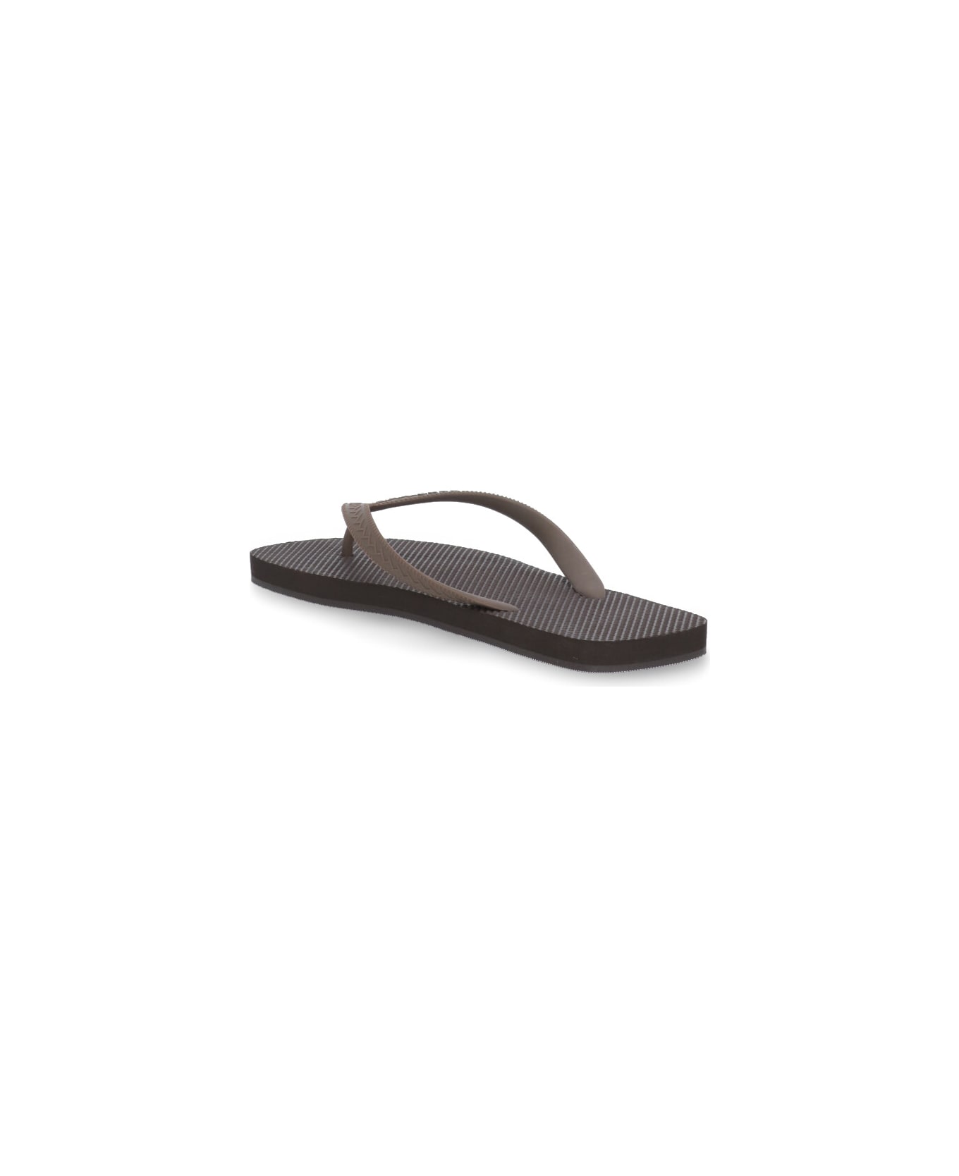 Dsquared2 Rubber Thong Sandal - BROWN