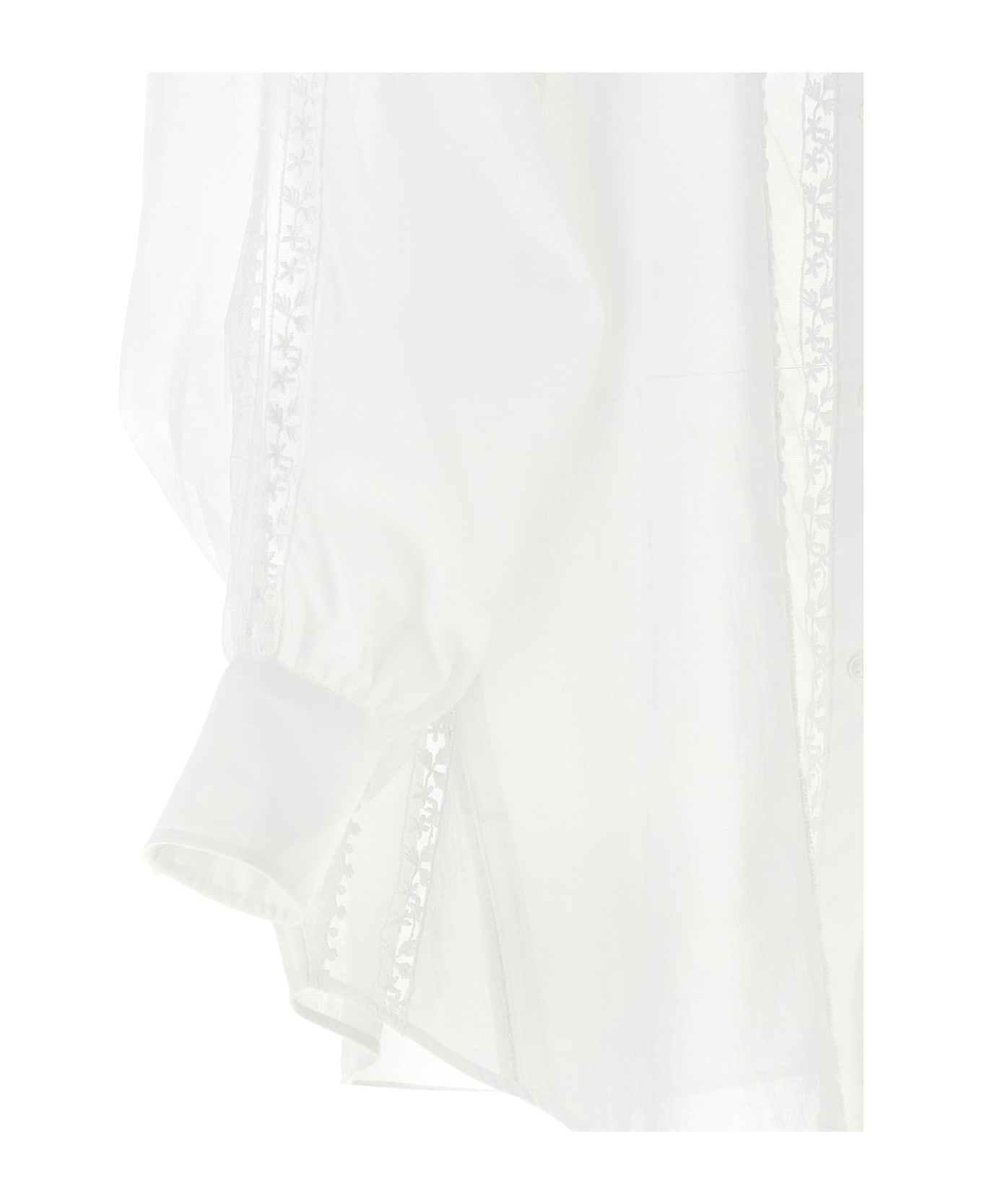 Ermanno Scervino Macramé Tulle Shirt - White