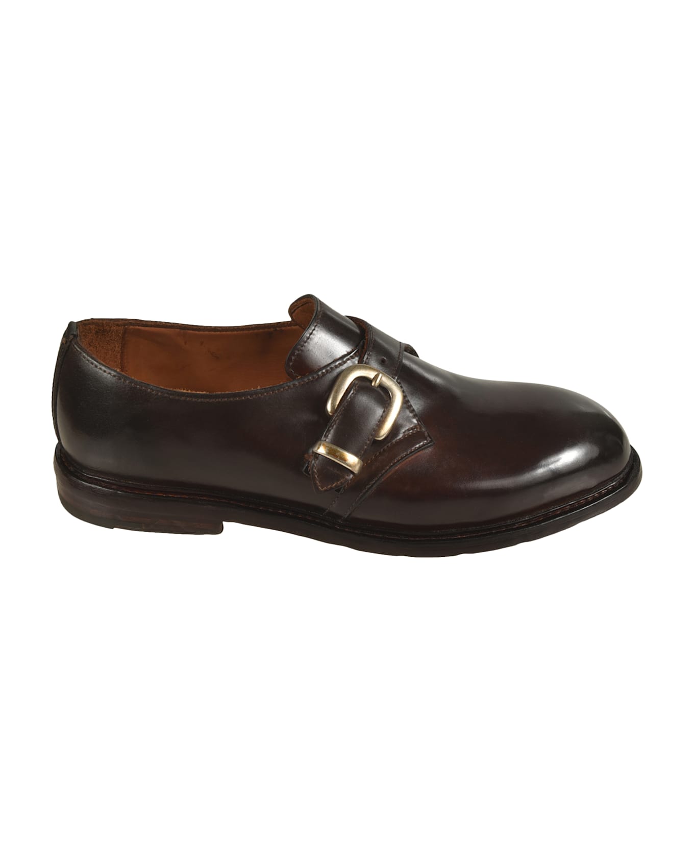 Premiata Buckle Strap Derby Shoes - Camel