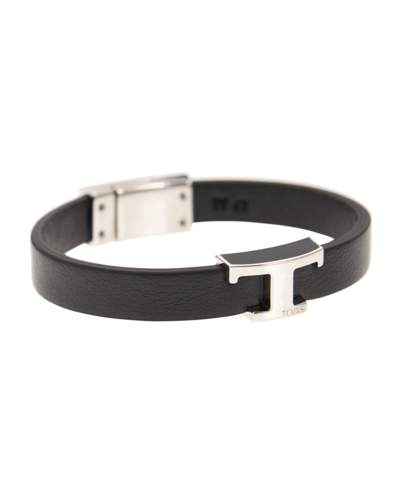 Tod's T Timeless Leather Bracelet - Black