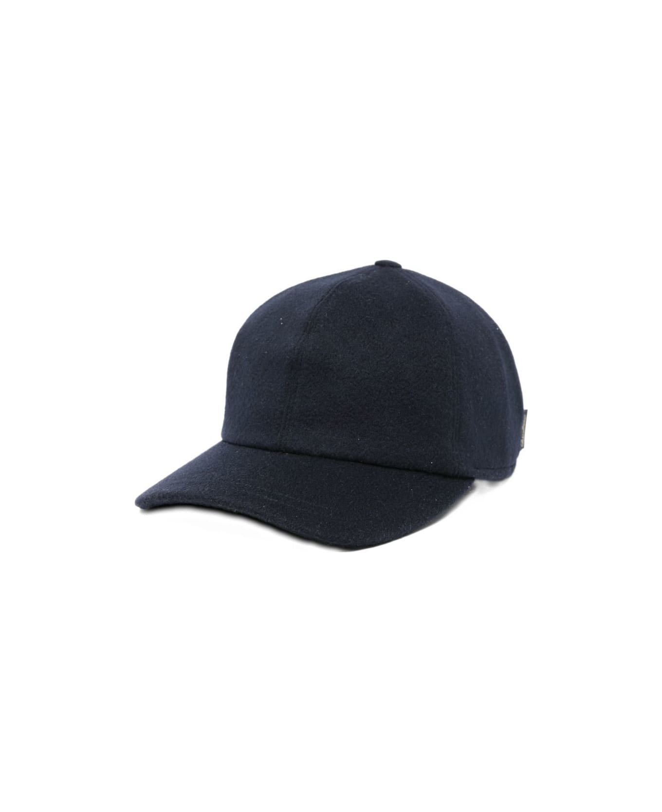 Borsalino Hiker Cashmere Baseball Cap - Blue