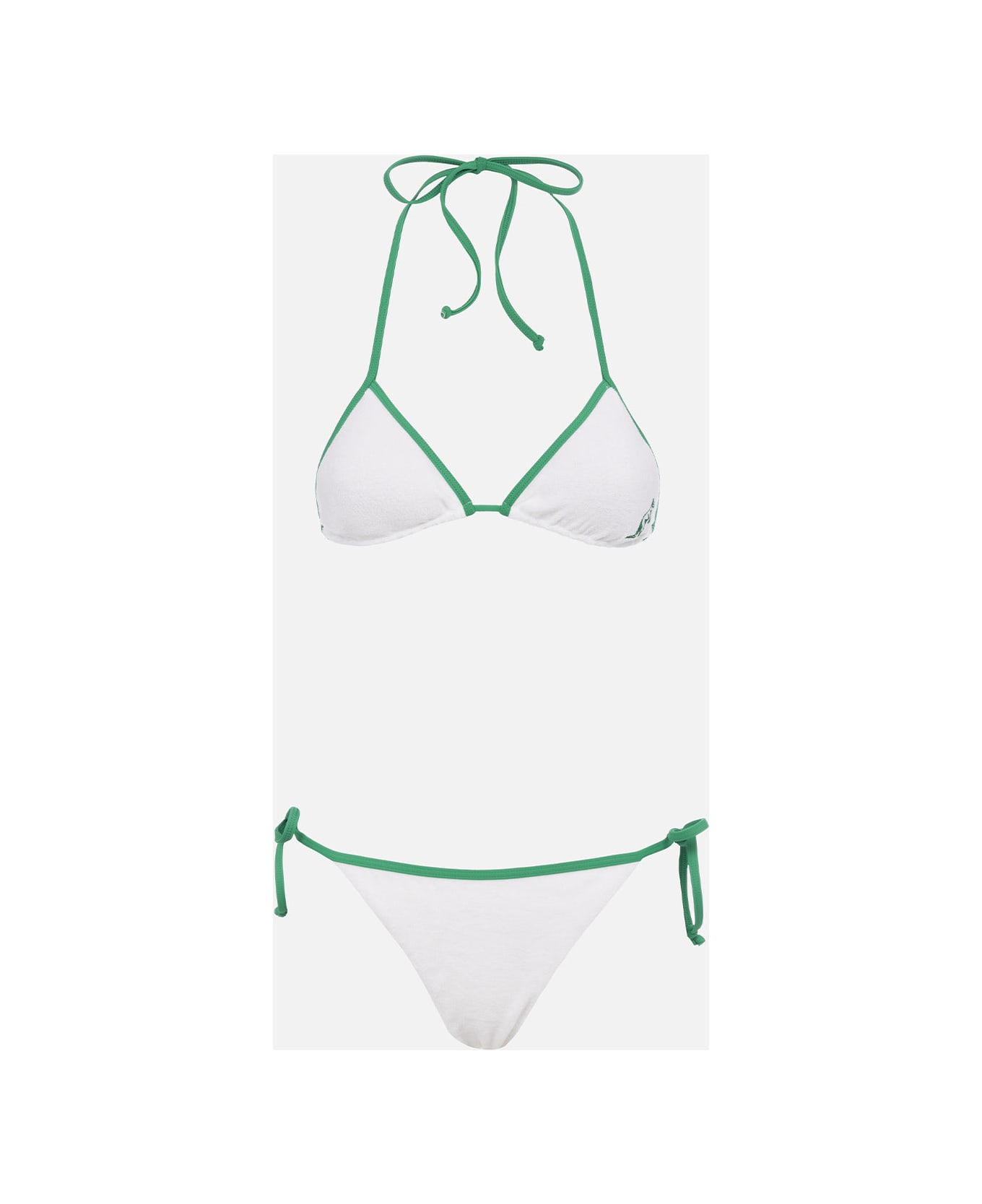 MC2 Saint Barth Woman Triangle Terry Bikini Maleah | Australian Brand Special Edition - WHITE