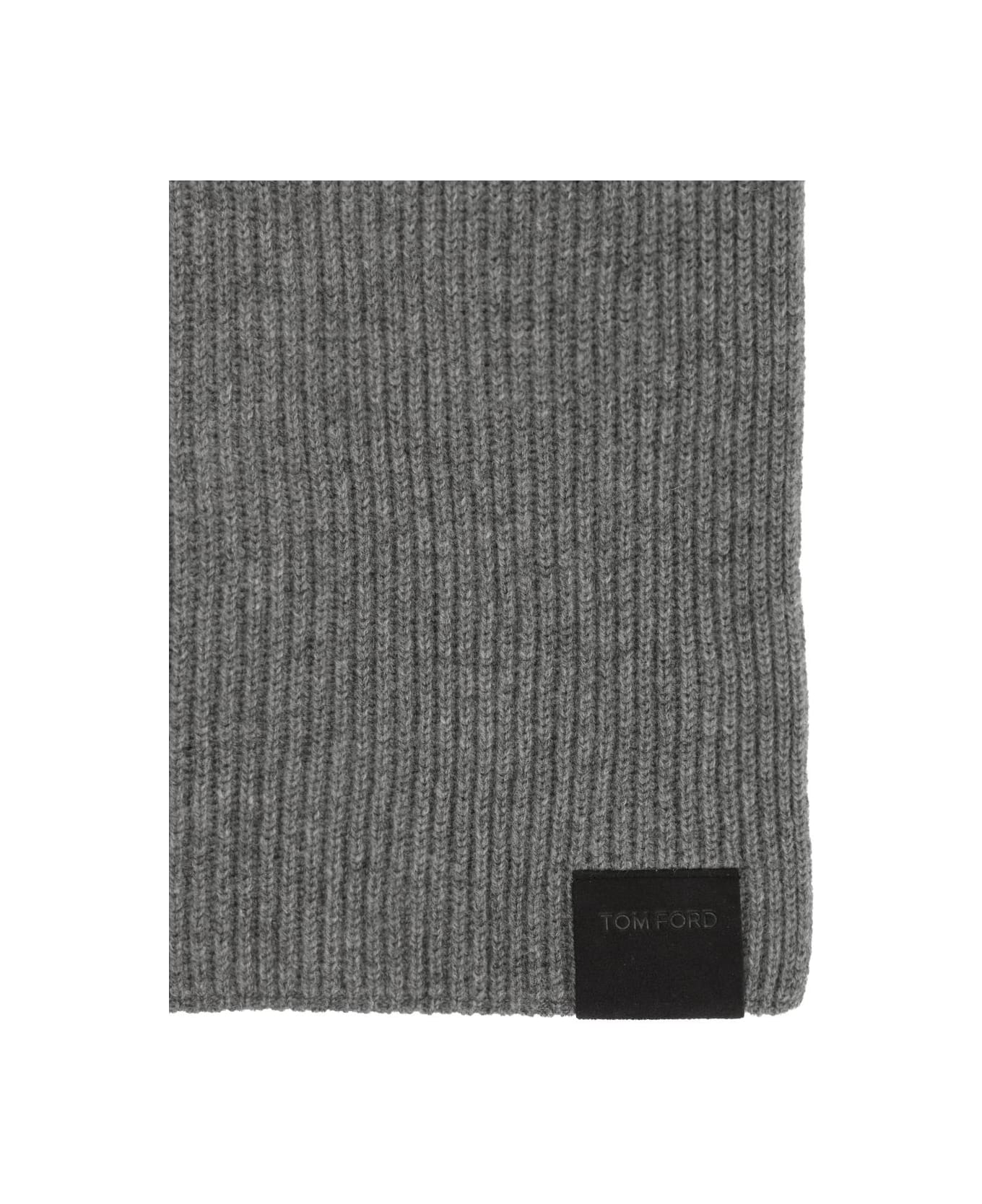 Tom Ford Cashmere Scarf - LIGHT CHARCOAL