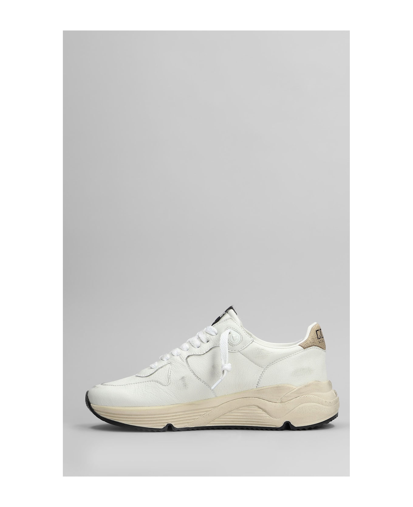 Golden Goose Running Sneakers In White Leather - white