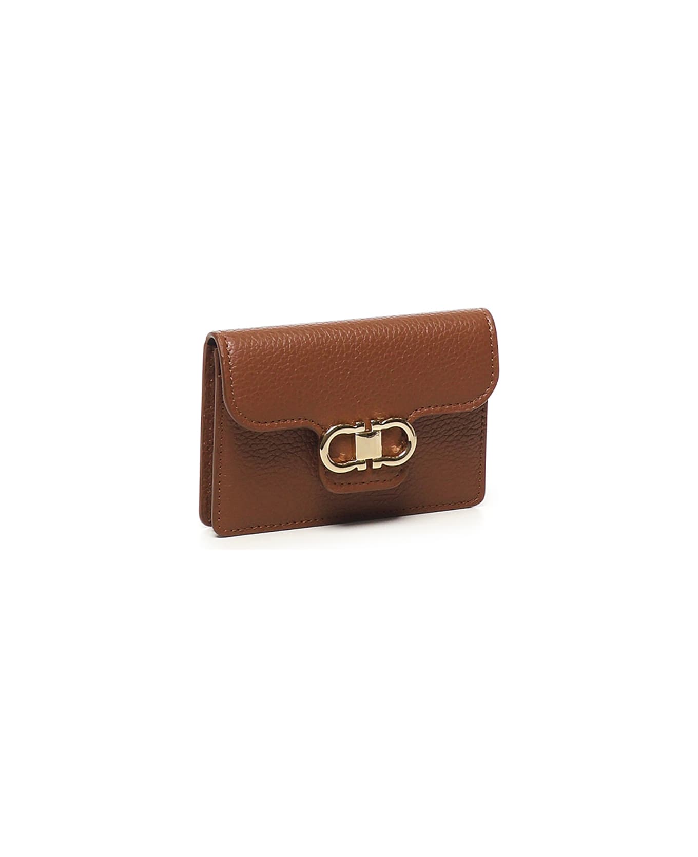 Ferragamo Credit Card Holder - BROWN