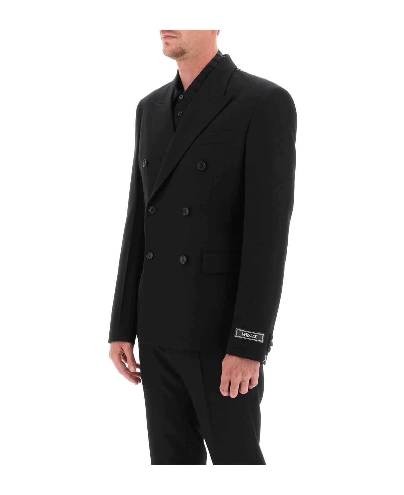 Versace Formal Jacket Wool Fabric - Black