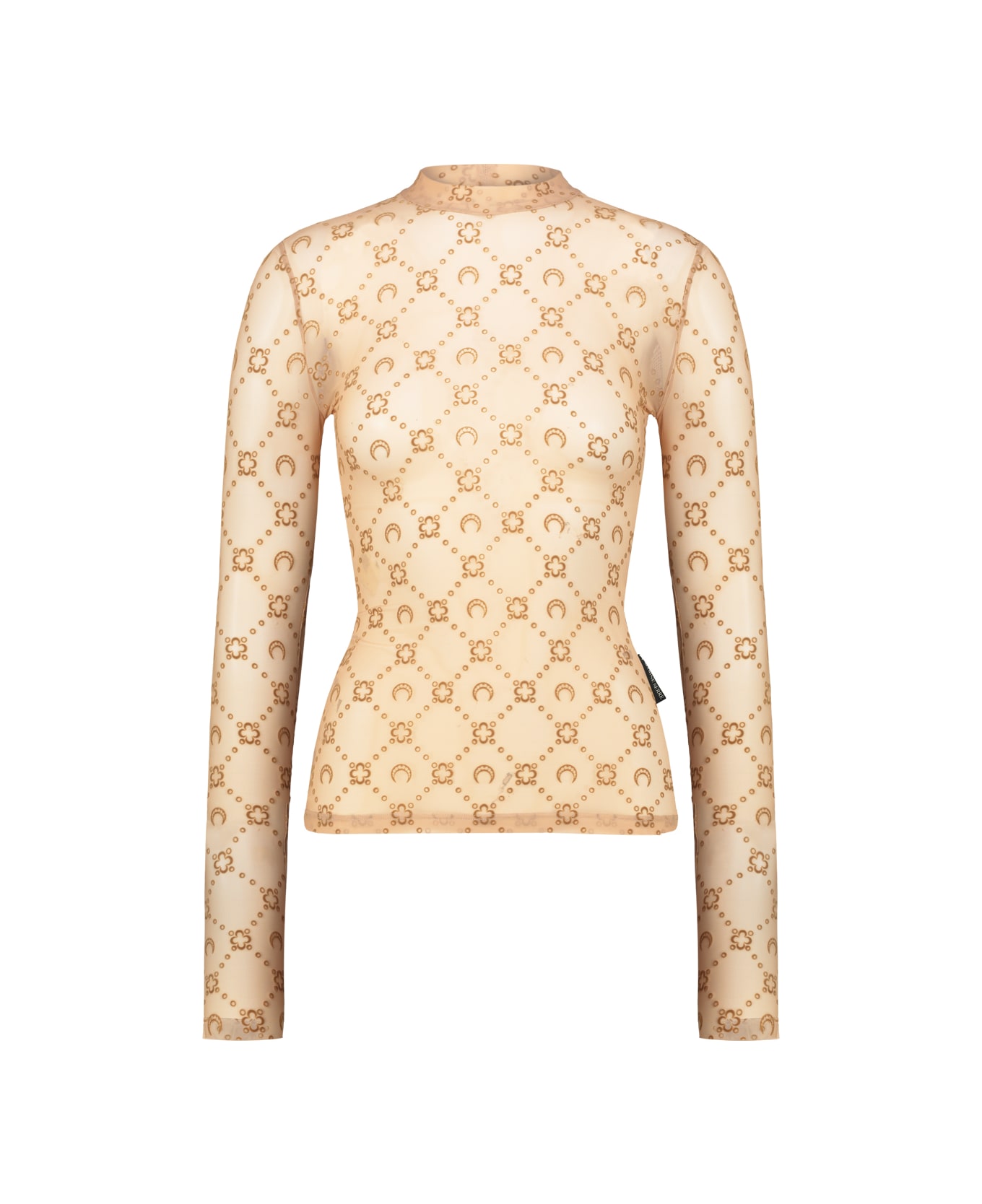 Marine Serre High-neck Mesh Flock - Camel