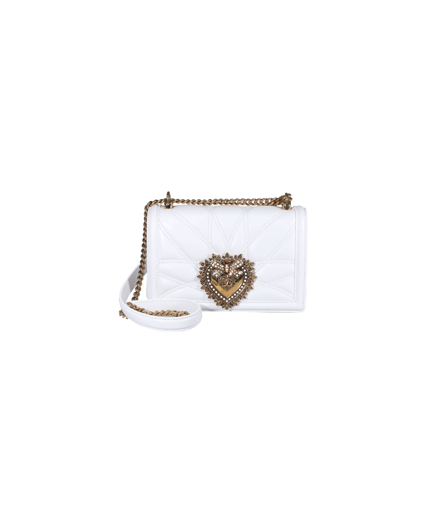 Dolce & Gabbana Mini Devotion Shoulder Bag - Optical white