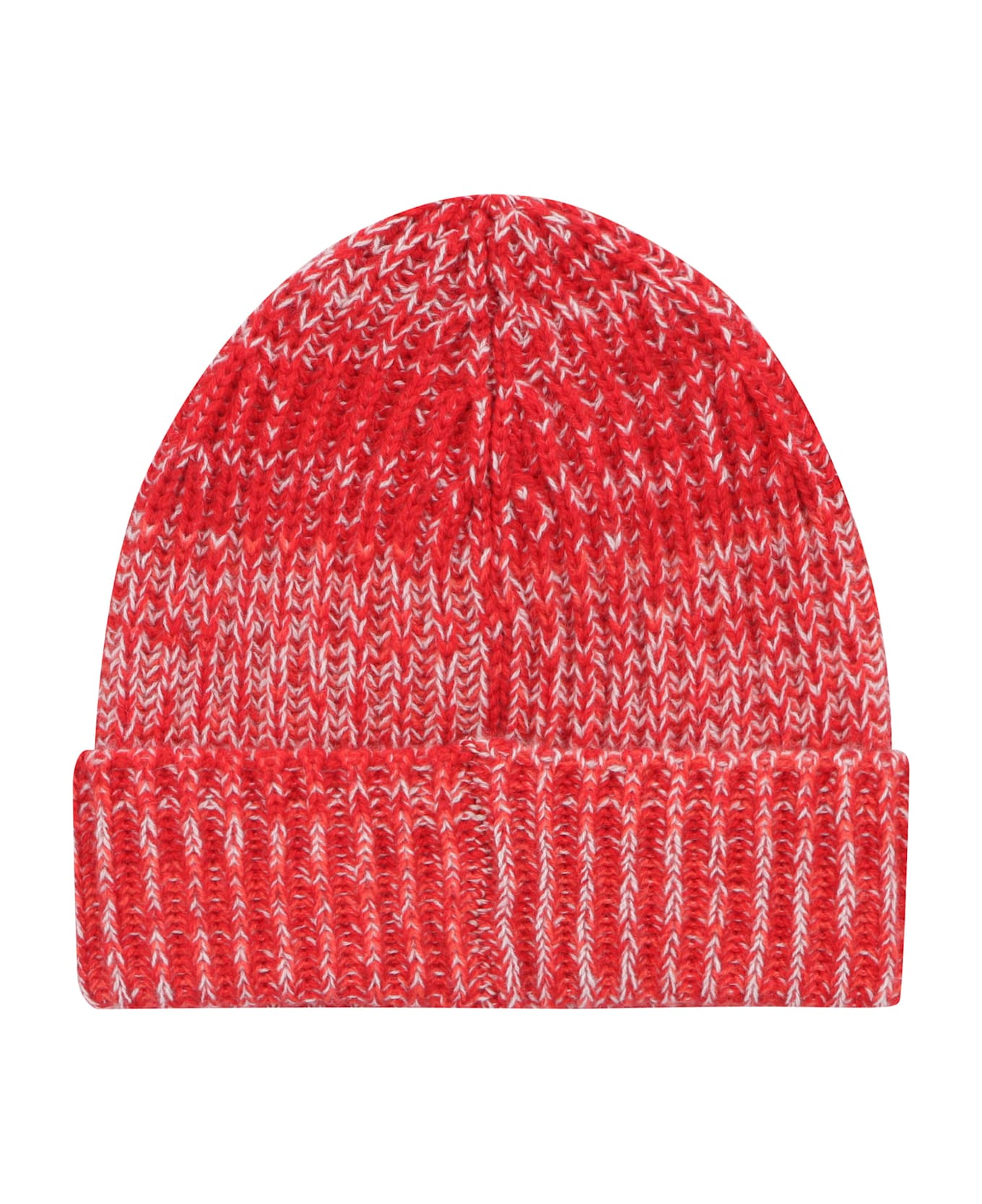 Malo Ribbed Knit Beanie - red