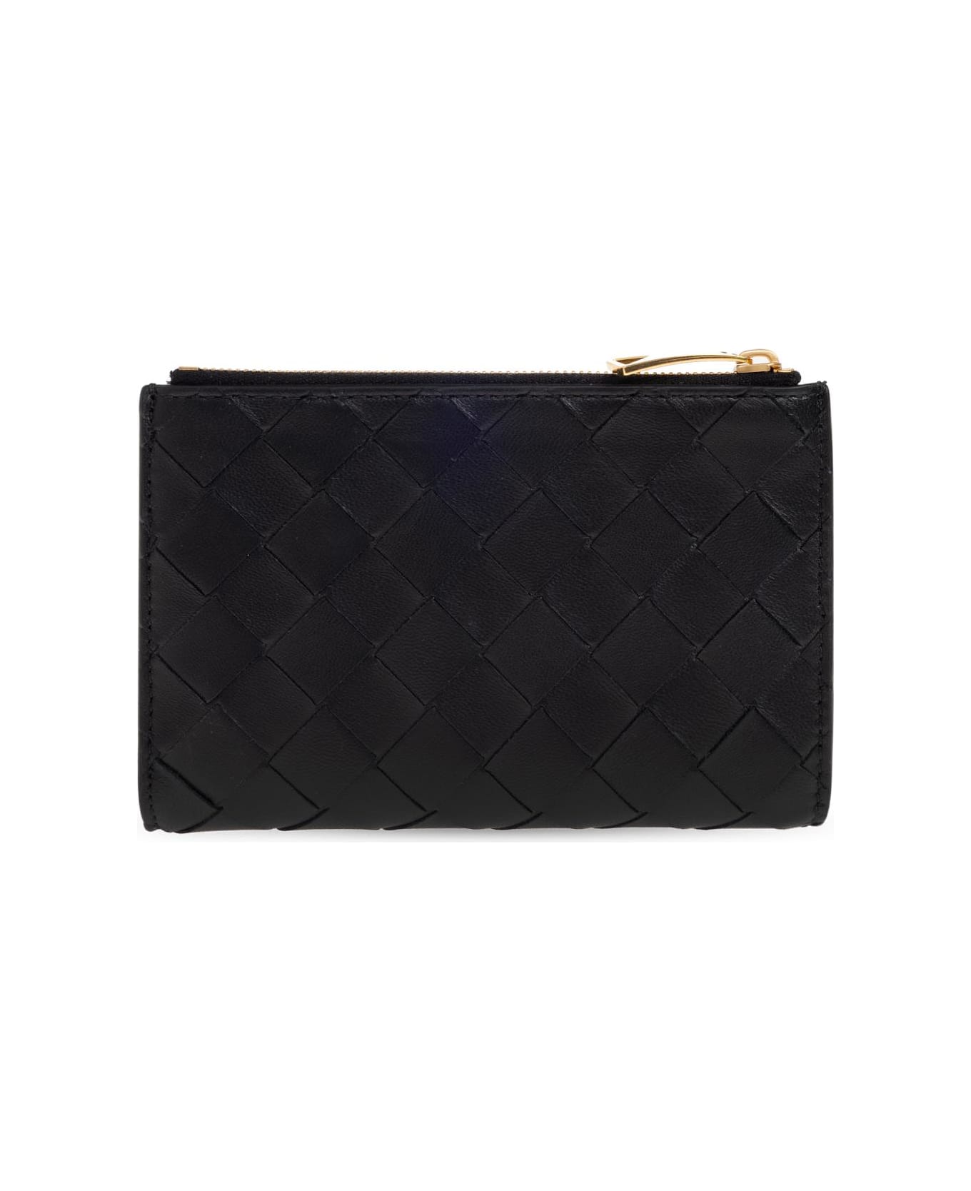 Bottega Veneta Leather Wallet - BLACK