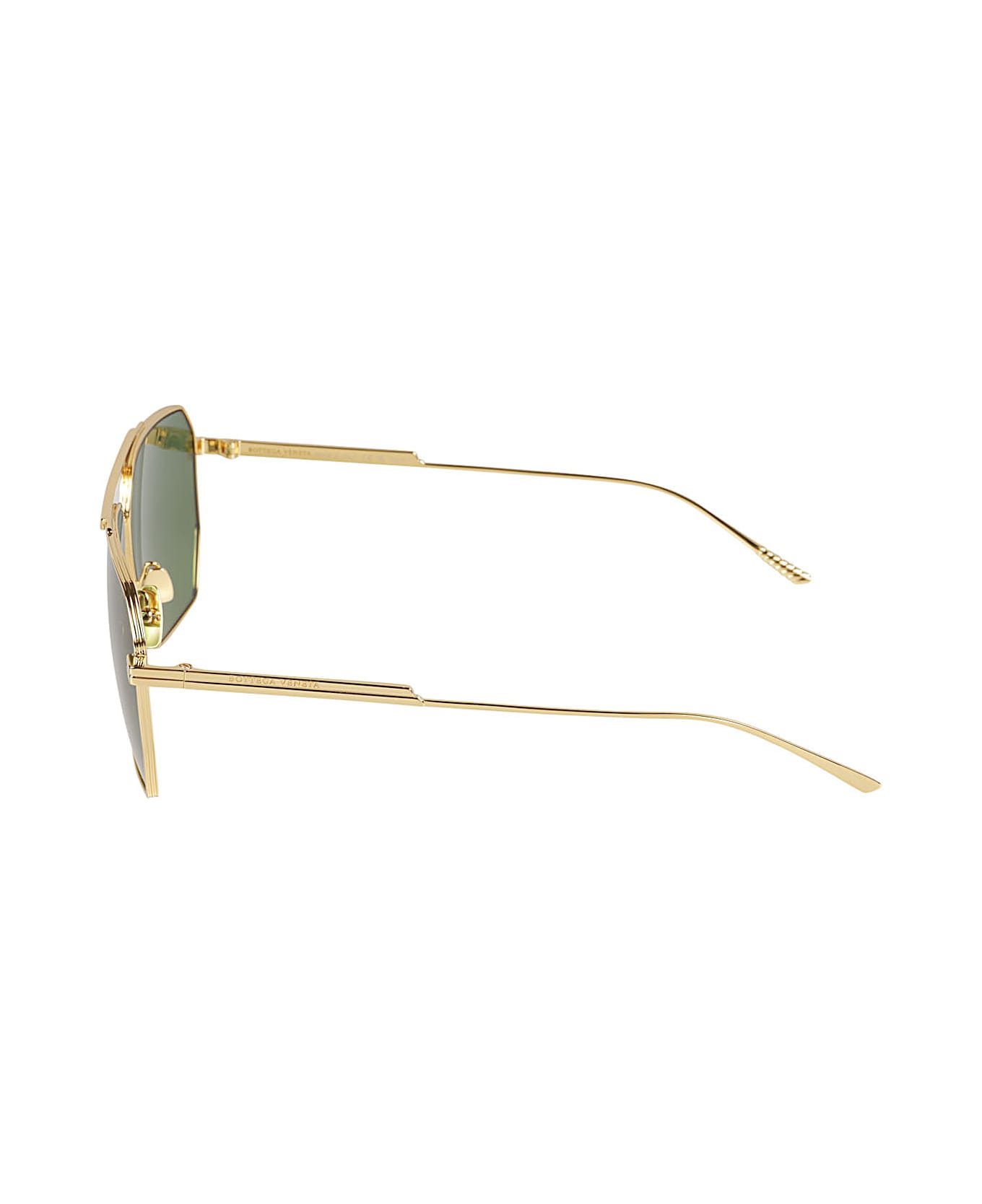 Bottega Veneta Eyewear Gold-tone Aviatore Style Sunglasses - Gold/Green