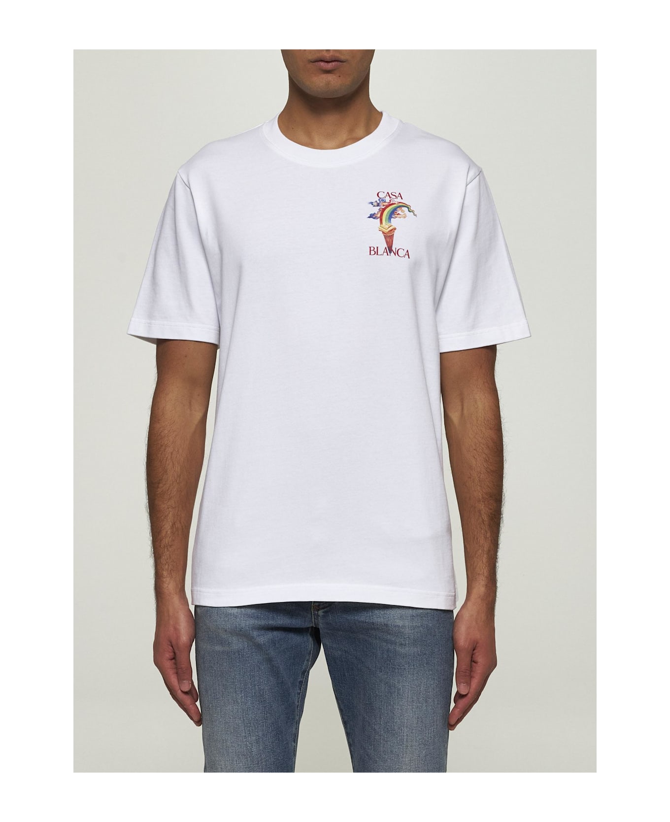 Casablanca White Nature Teacher T-shirt - WHITE