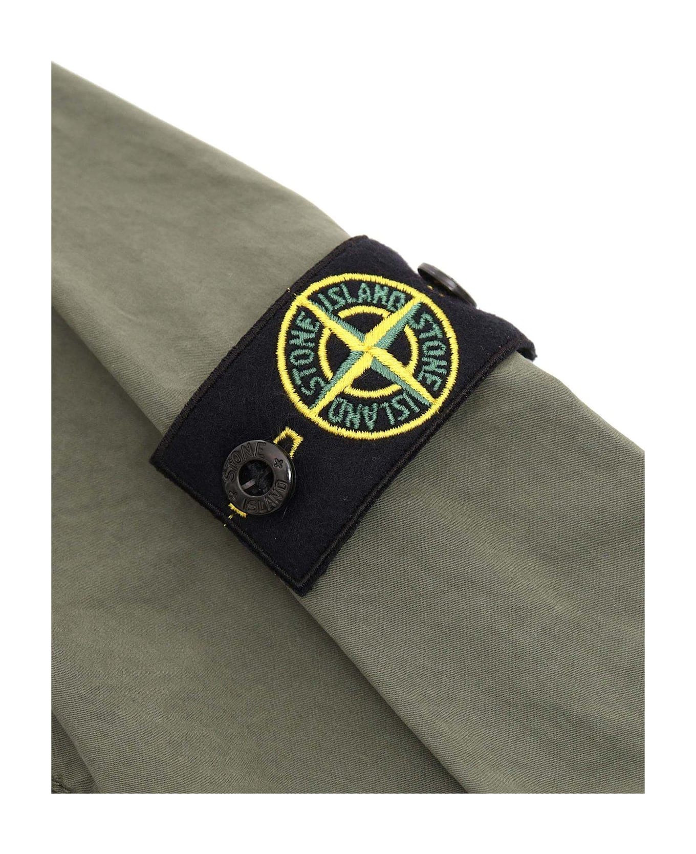 Stone Island Junior Long Sleeved Compass Patch Jacket - Verde