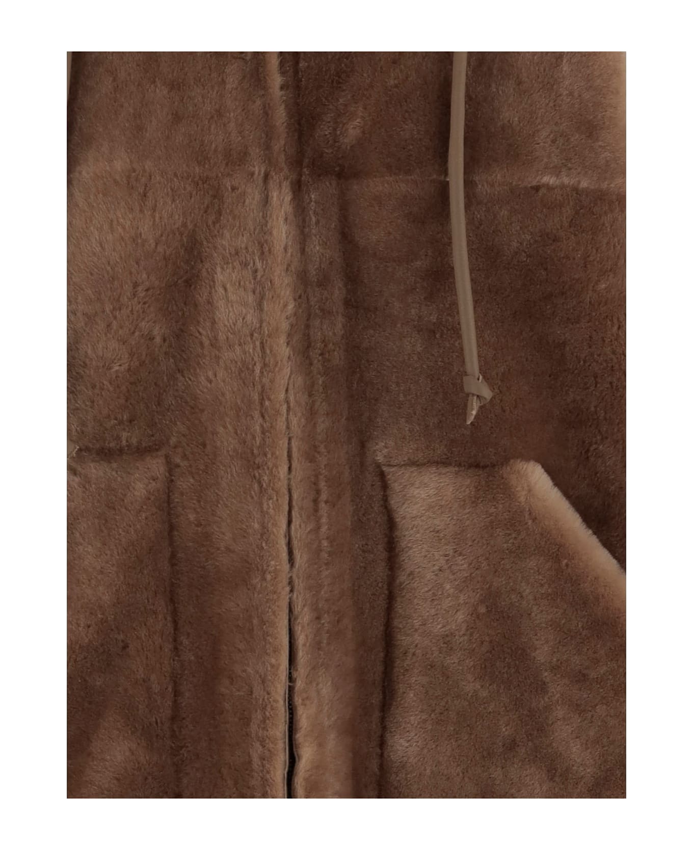 Blancha Shearling Reversible Jacket - Brown