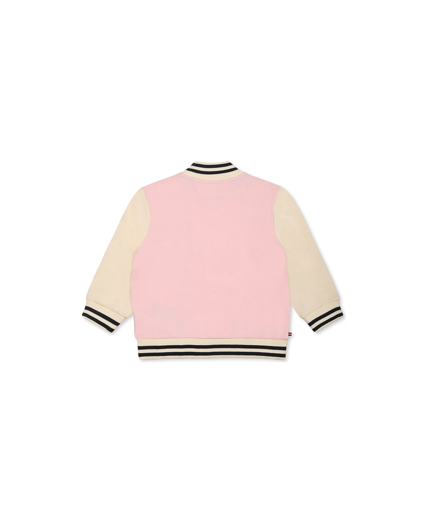 Tommy Hilfiger Pink Jacket For Baby Girl With Logo - Pink