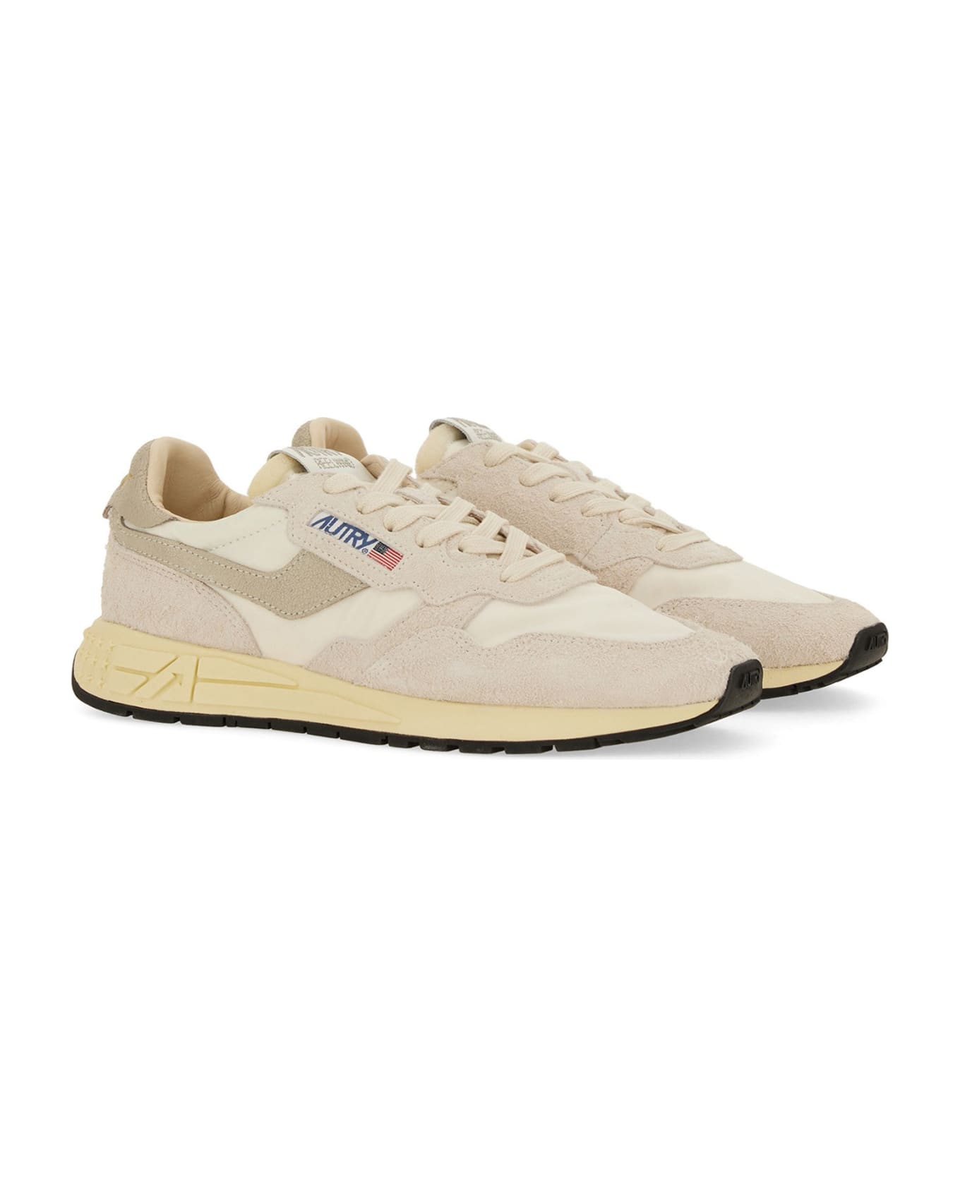 Autry Reelwind - Suede And Technical Textile Trainer - White スニーカー