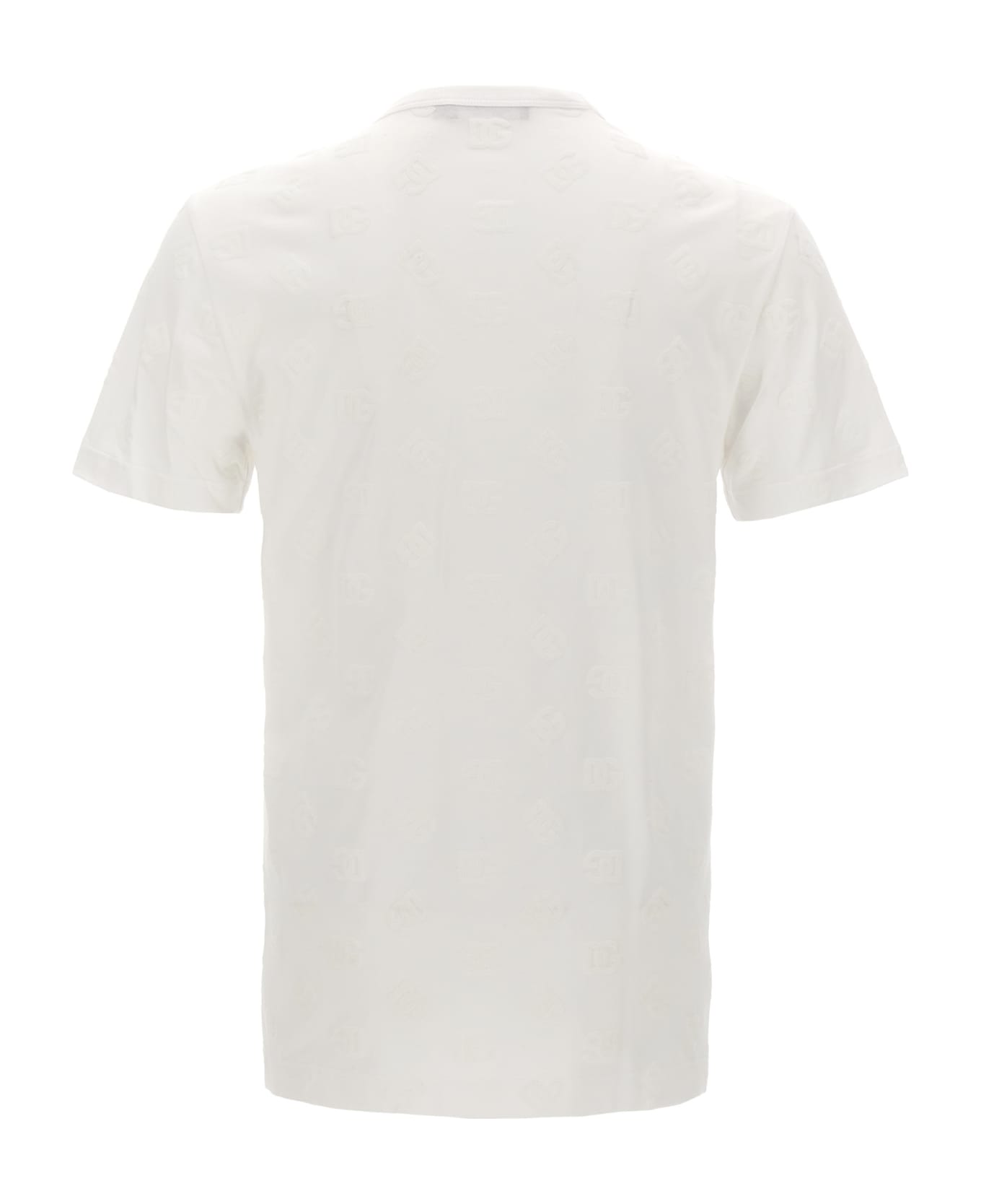 Dolce 
Gabbana Logo Patch Crewneck T-shirt - White