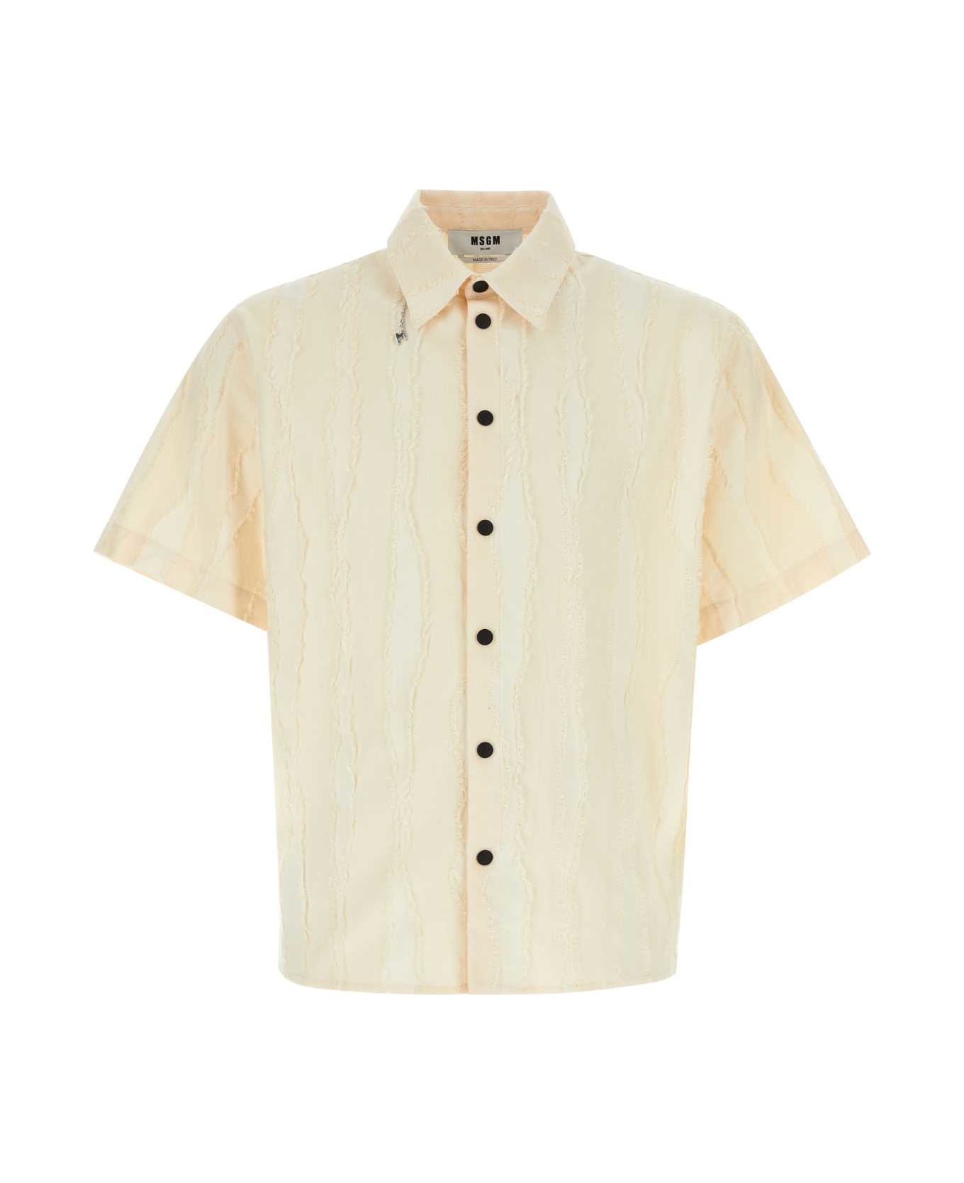 MSGM Cream Cotton Shirt - 04